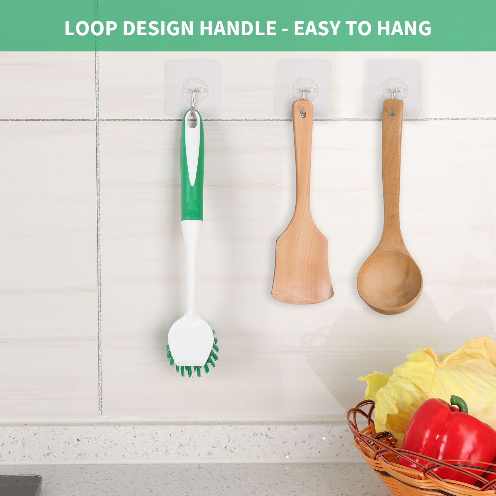 Dish Brush with Handle (2 Count)