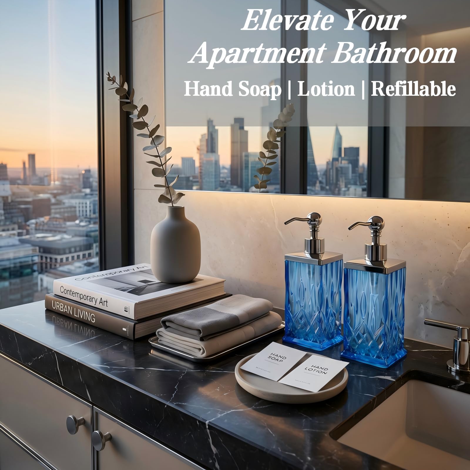 2 Pack 10Oz Blue Soap Dispenser (2 Count)