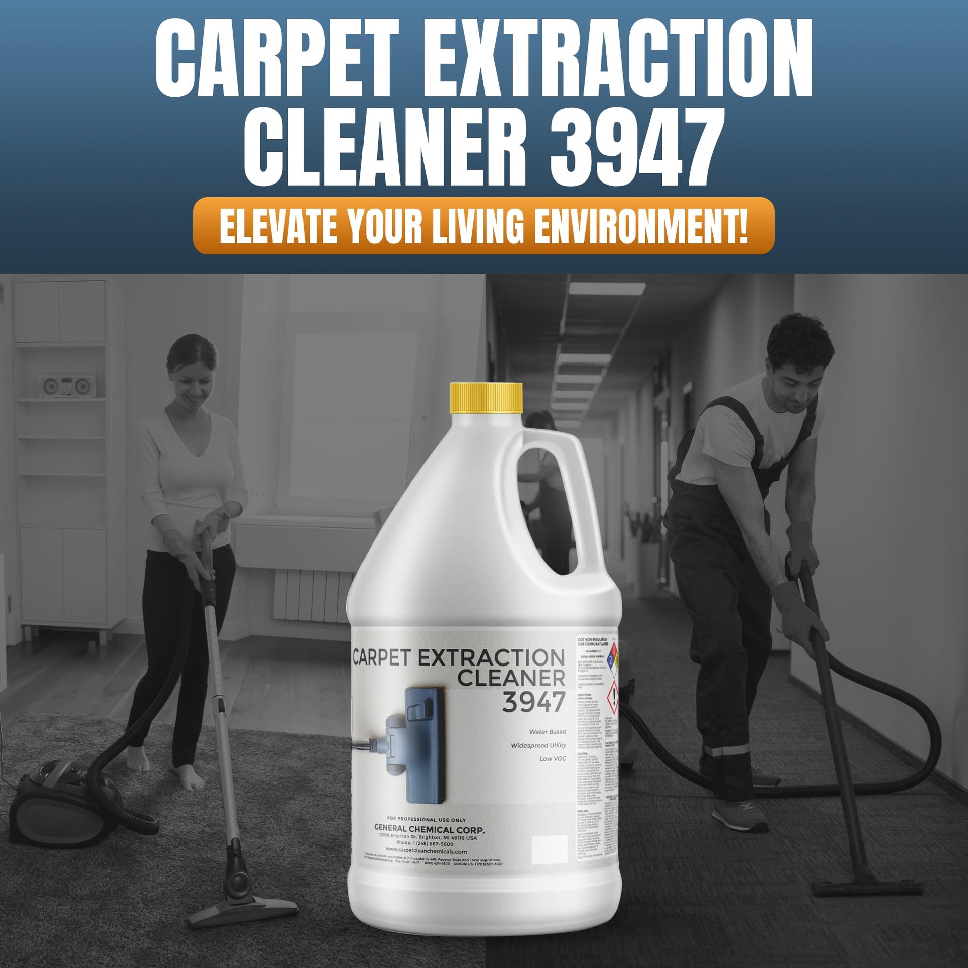 3947 Water Based Professional Carpet (128 Fl Oz)