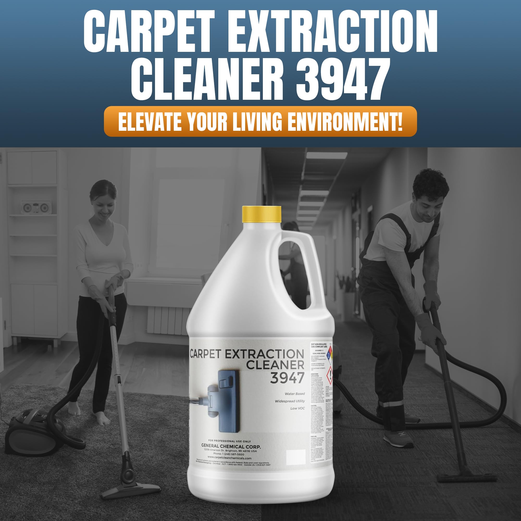 3947 Water Based Professional Carpet (128 Fl Oz)