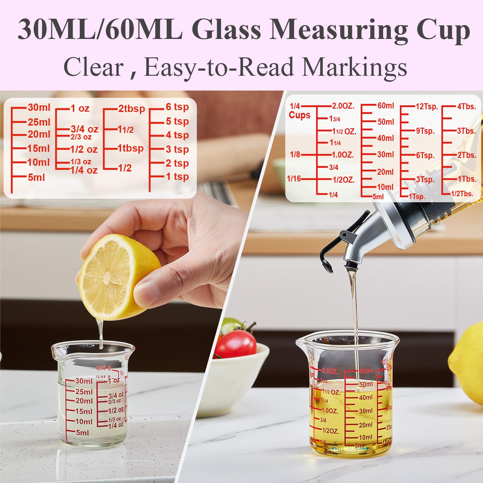 Ackers 4 Piece Glass Measuring Cup Set