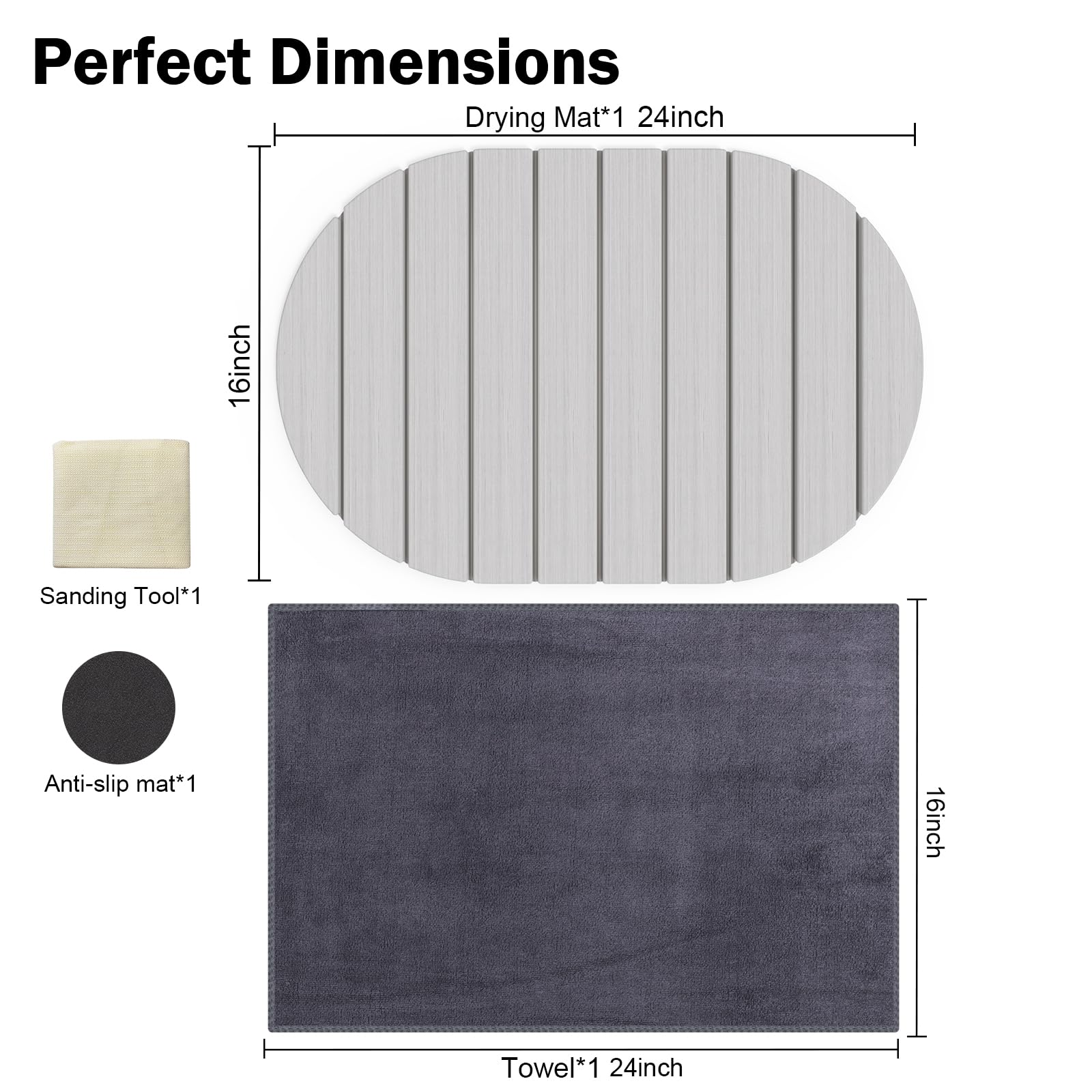 Stone Dish Drying Mat for Kitchen Counter