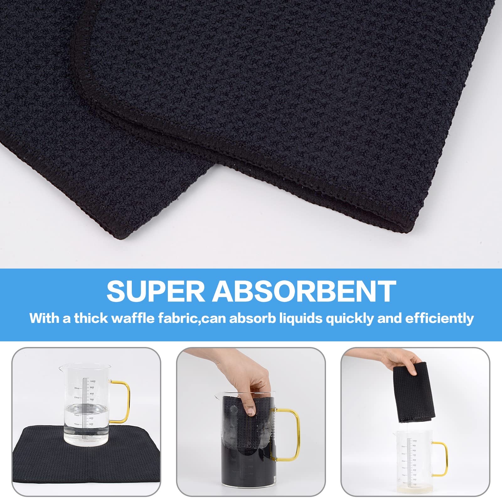 Dish Cloths for Washing Dishes with Scrub Side (6 Count)