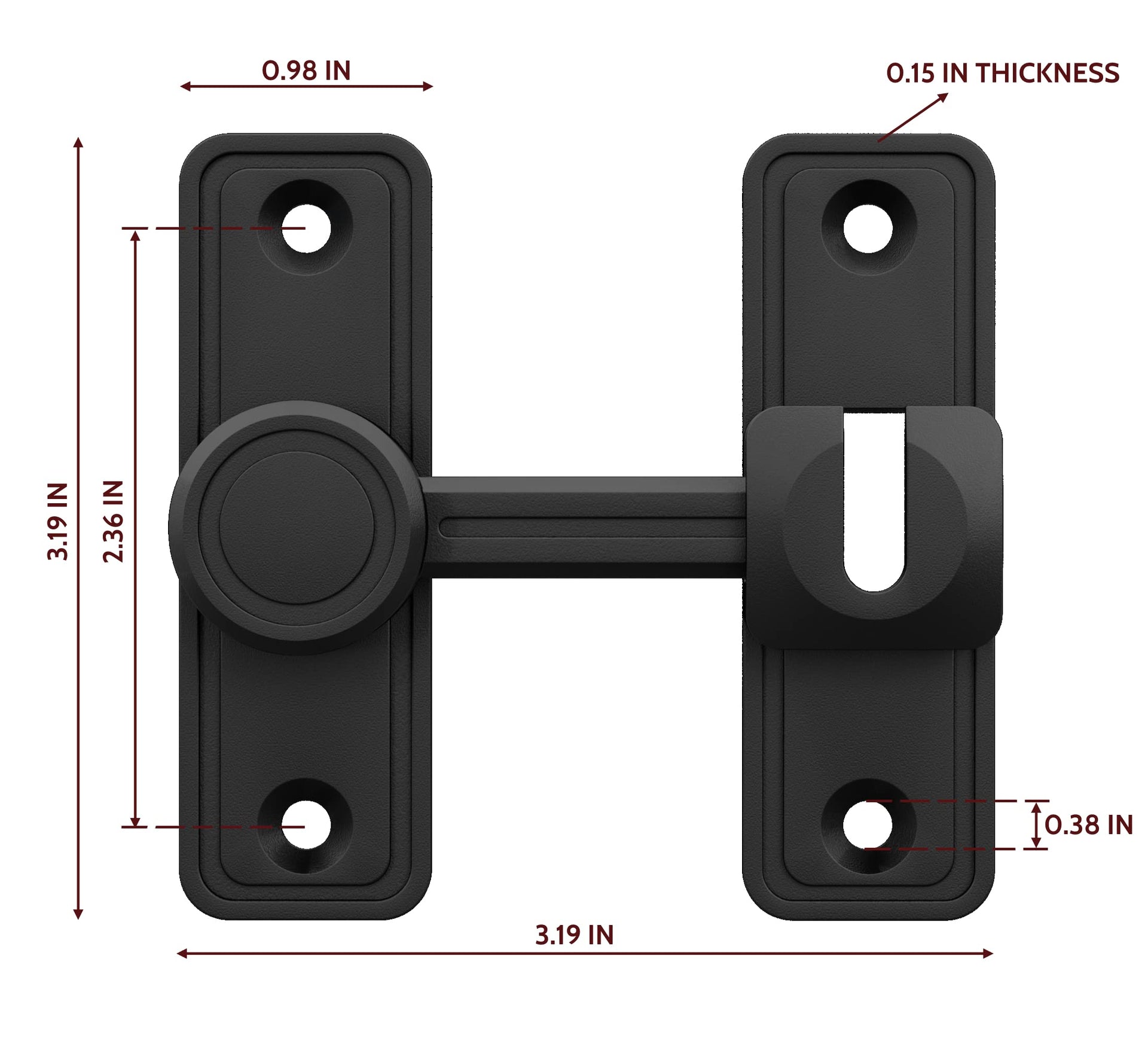 Barn Door Privacy Latch