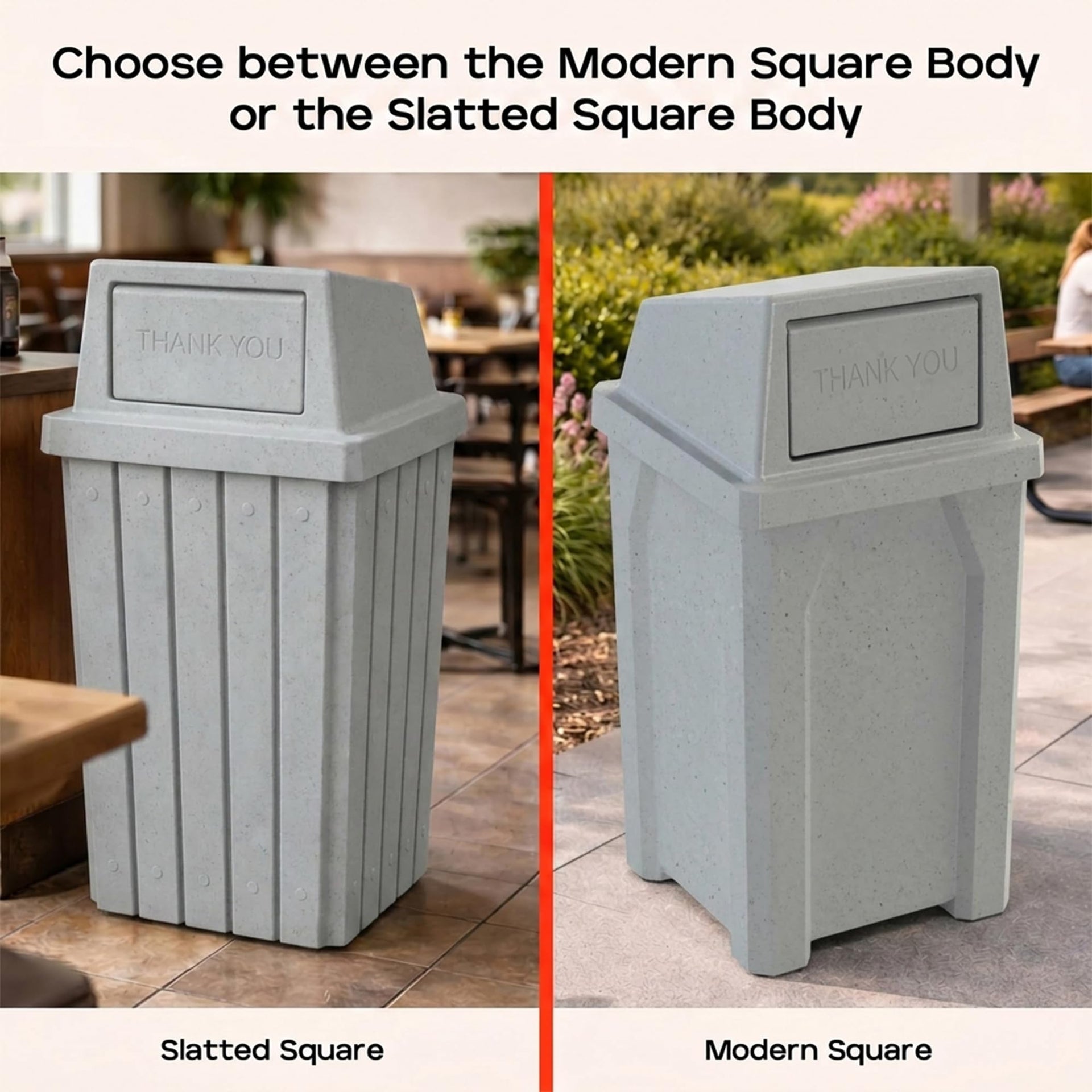 Campus Collection 32 Gallon Commercial Trash Can with Lid