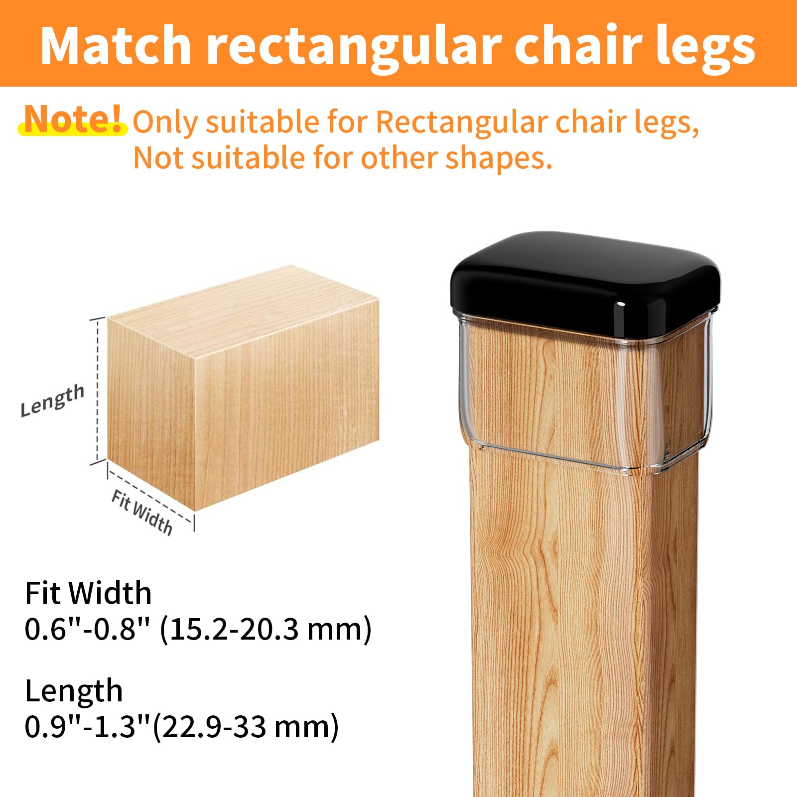 Chair Leg Sliders for Carpet (8 Count)