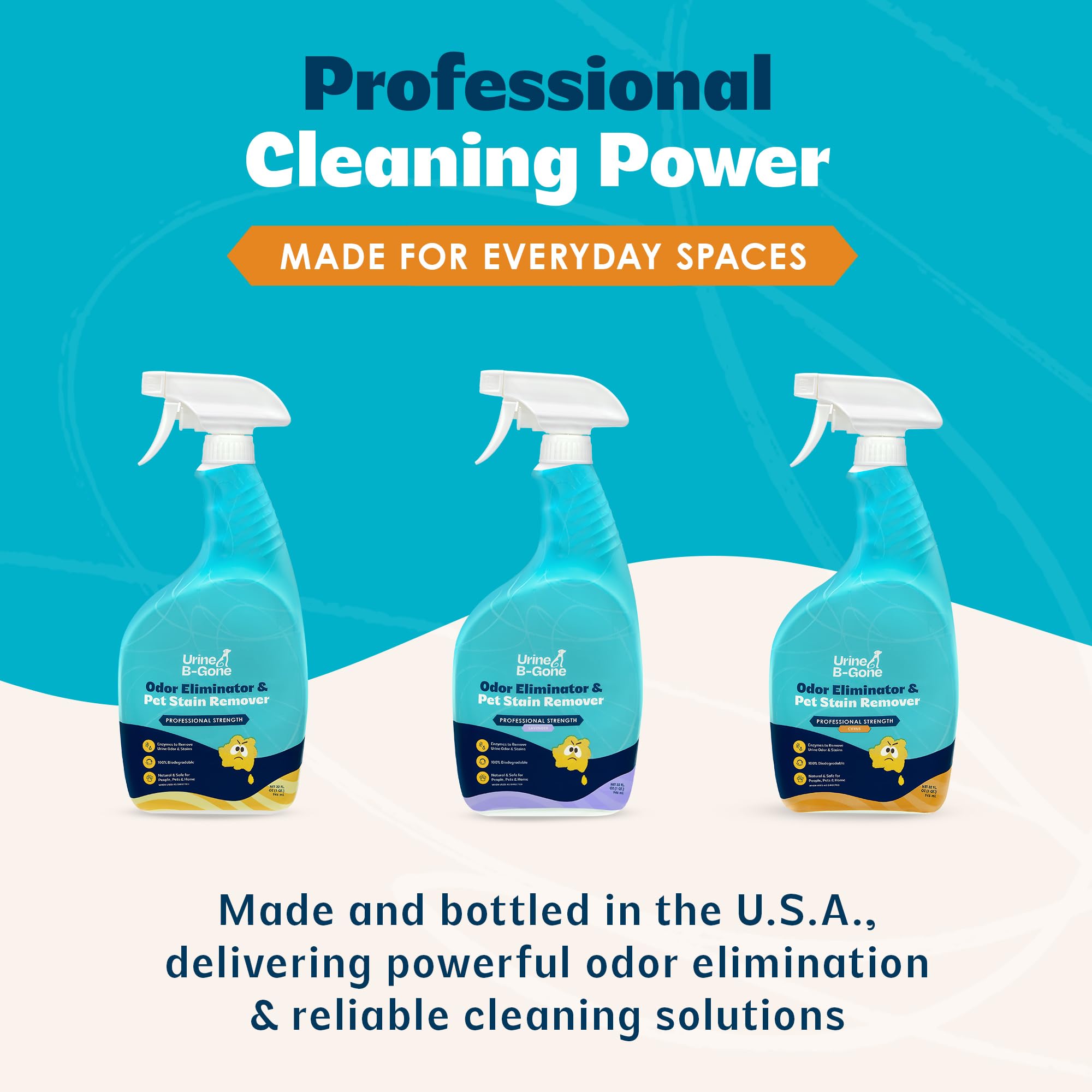 Urine B Gone Enzyme Cleaner for Human & Pet Urine (64 Fl Oz)