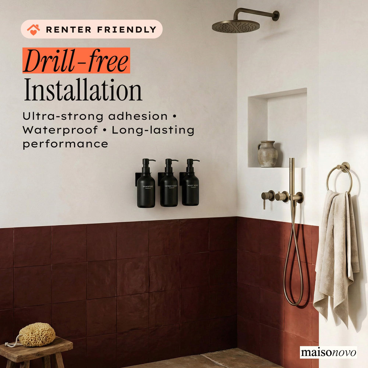 Shampoo and Conditioner Dispenser (3 Count)
