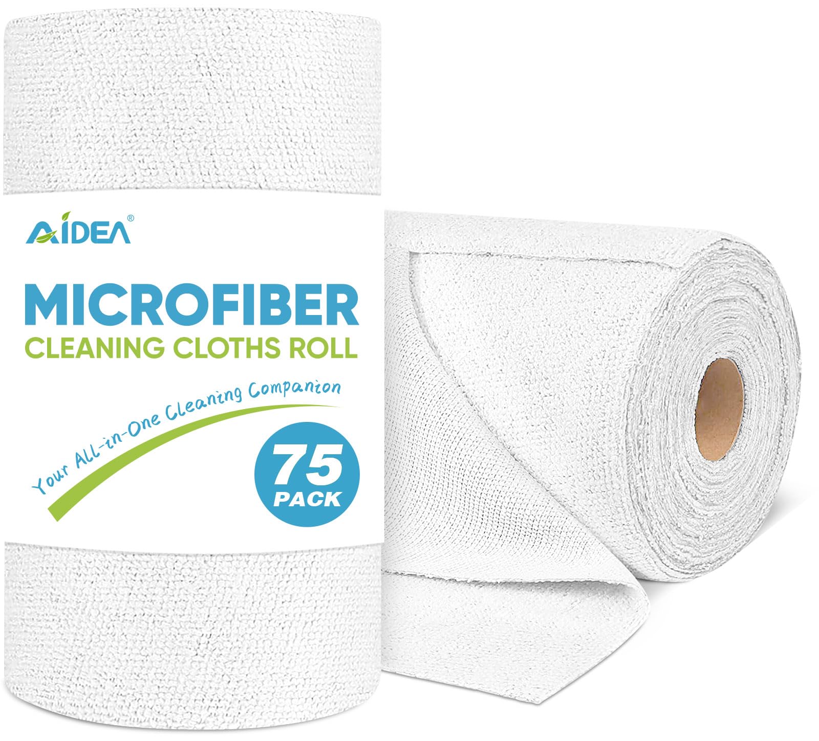 Microfiber Cleaning Cloth Roll (75 Count)
