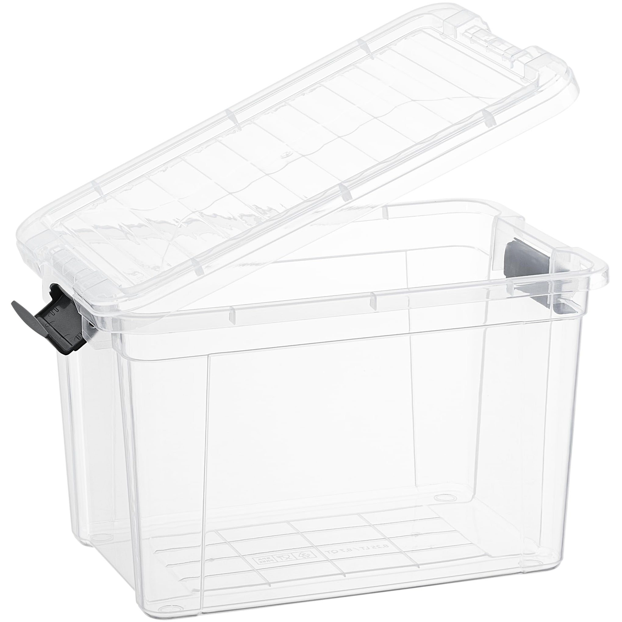 8.7 Quart Clear Plastic Storage Boxes with Lids (3 Count)