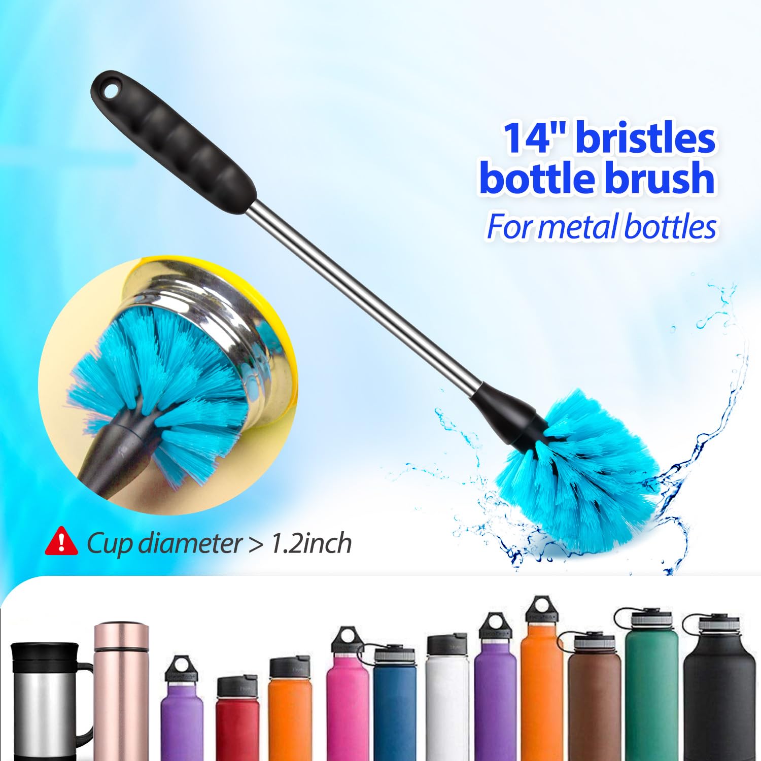Bottle Brush Tube Cleaning Lab Set with Long Handle (11 Count)