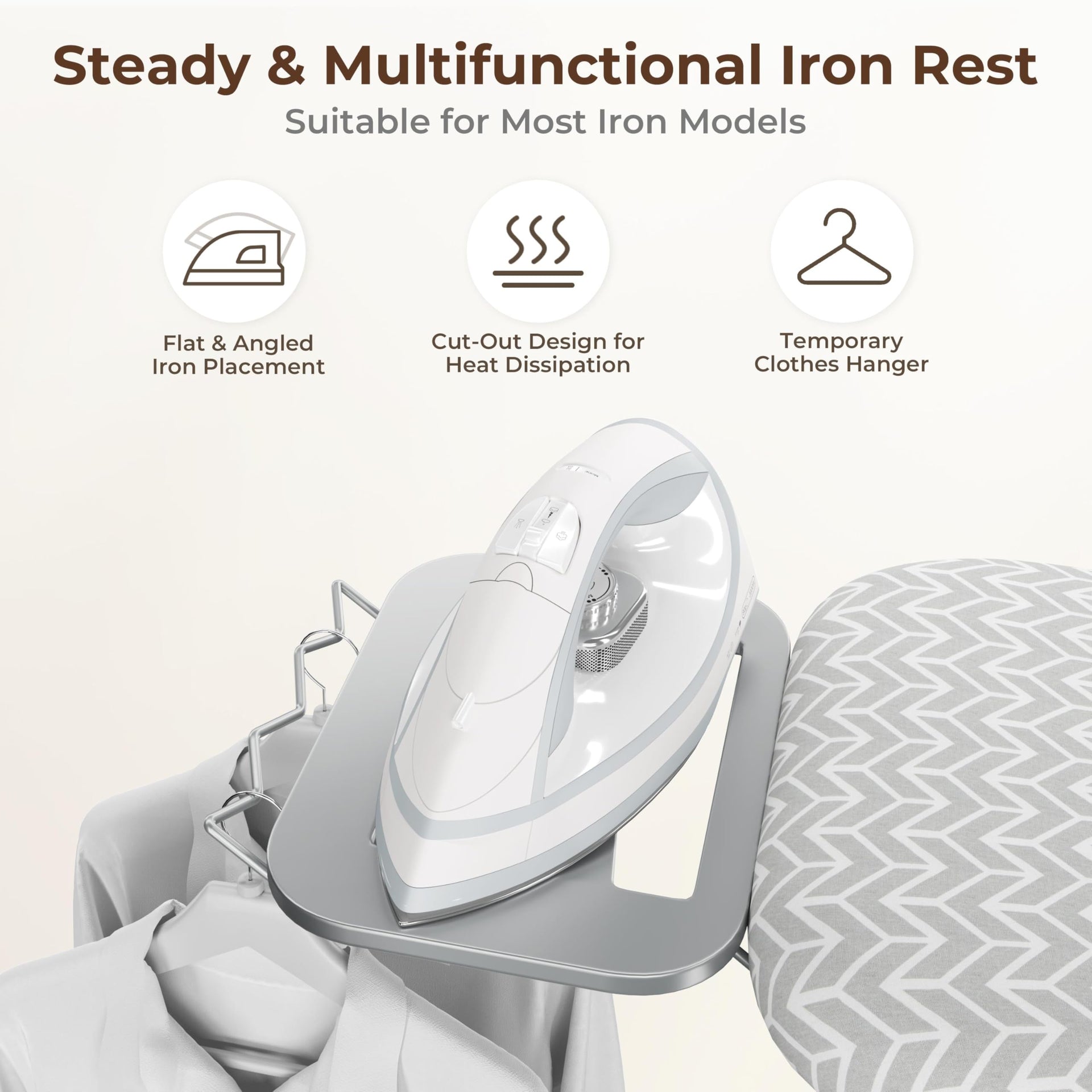 Ironing Board 43"x14" with Iron Rest