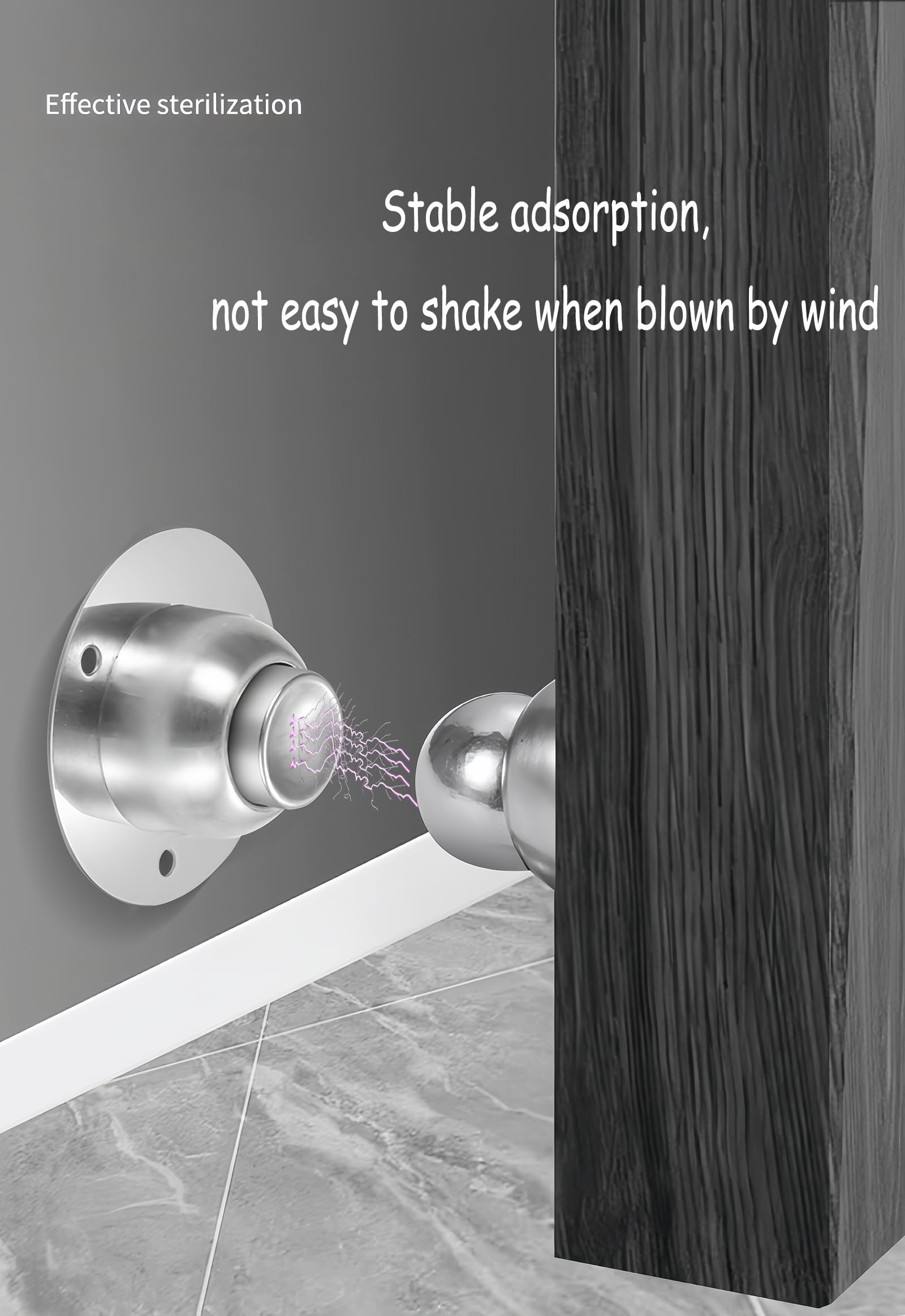 Door Stopper 2 Packs Mini Magnetic Door Stop for Heavy Duty Door (2 Count)