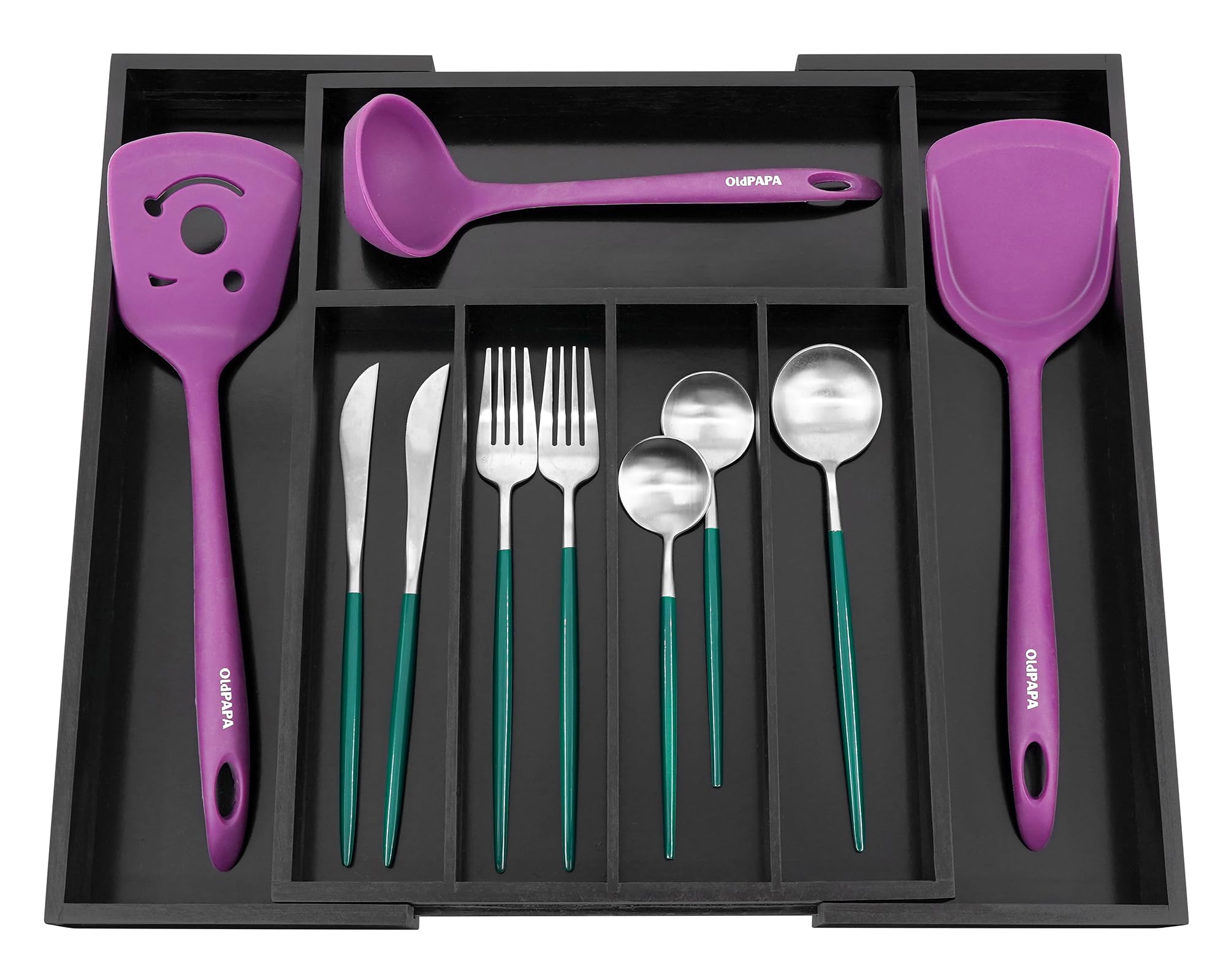Bamboo Silverware Drawer Organizer