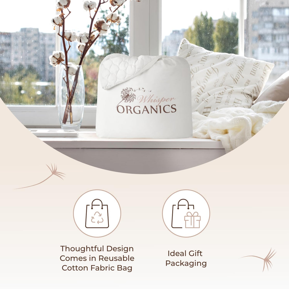 100% Cotton Organic Mattress Pad
