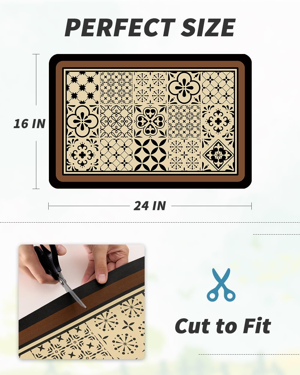 Coffee Mat Hide Stain Rubber Backed Absorbent Dish Drying Mat for Kitchen Counter