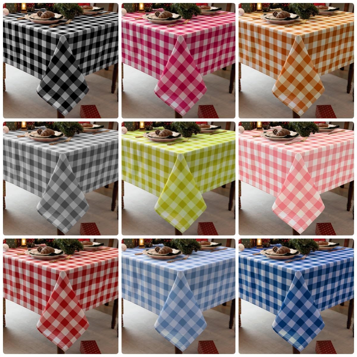 Waterproof Plaid Tablecloth Fabric