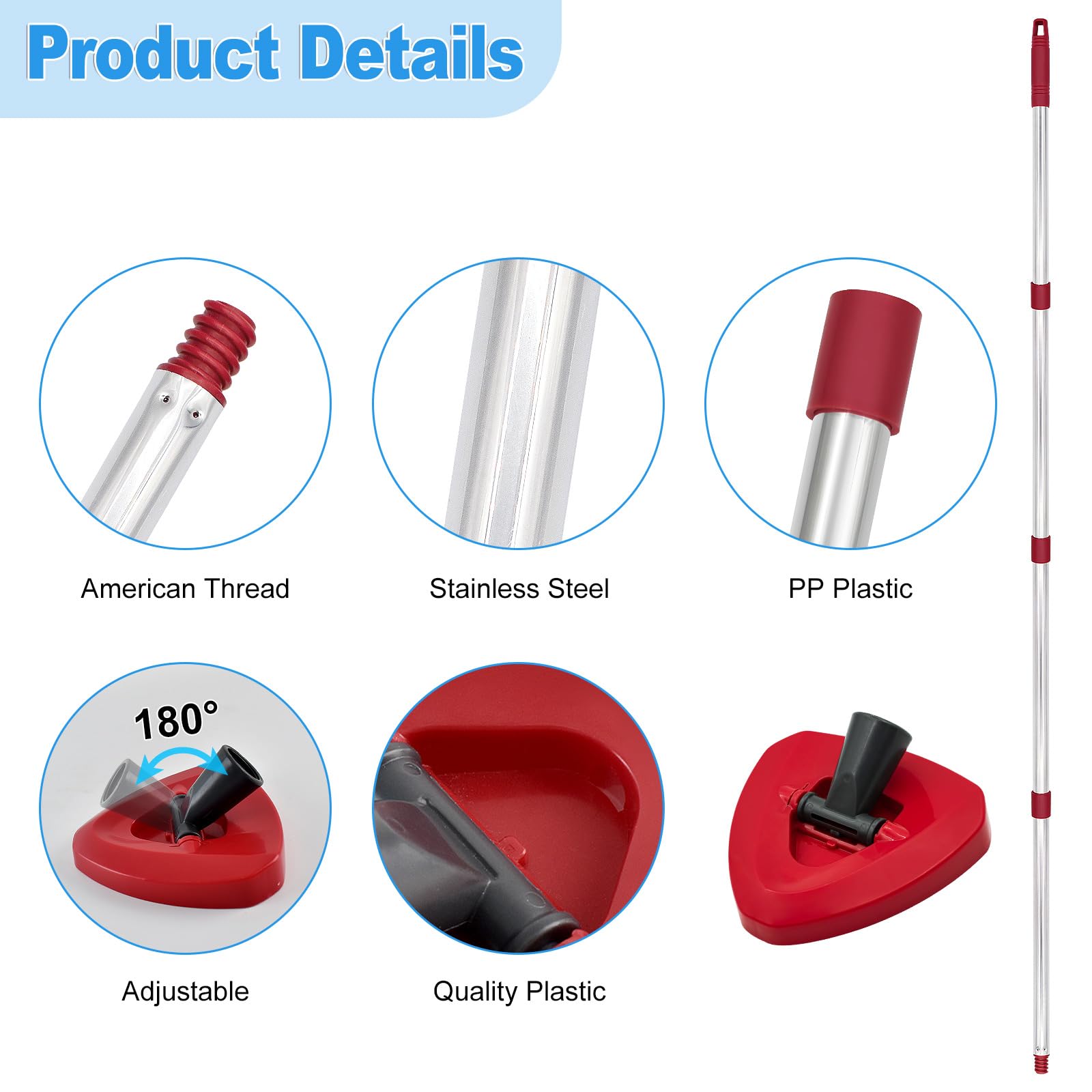 Mop Handle for Ocedar (5 Count)