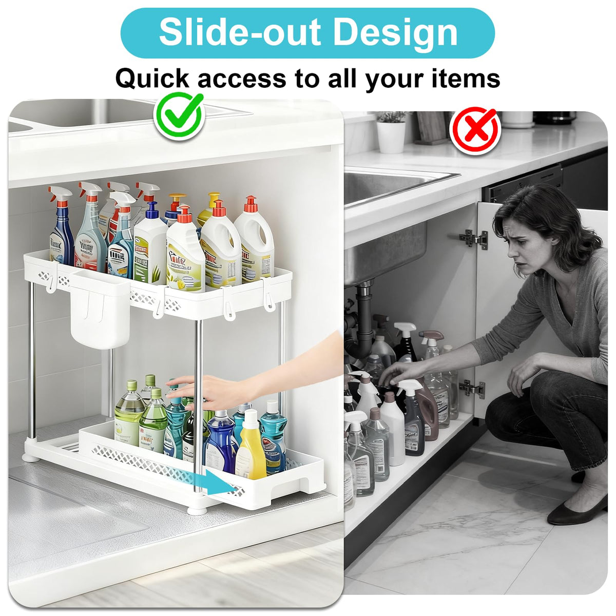 Under Kitchen Sink Organizer (2 Count)