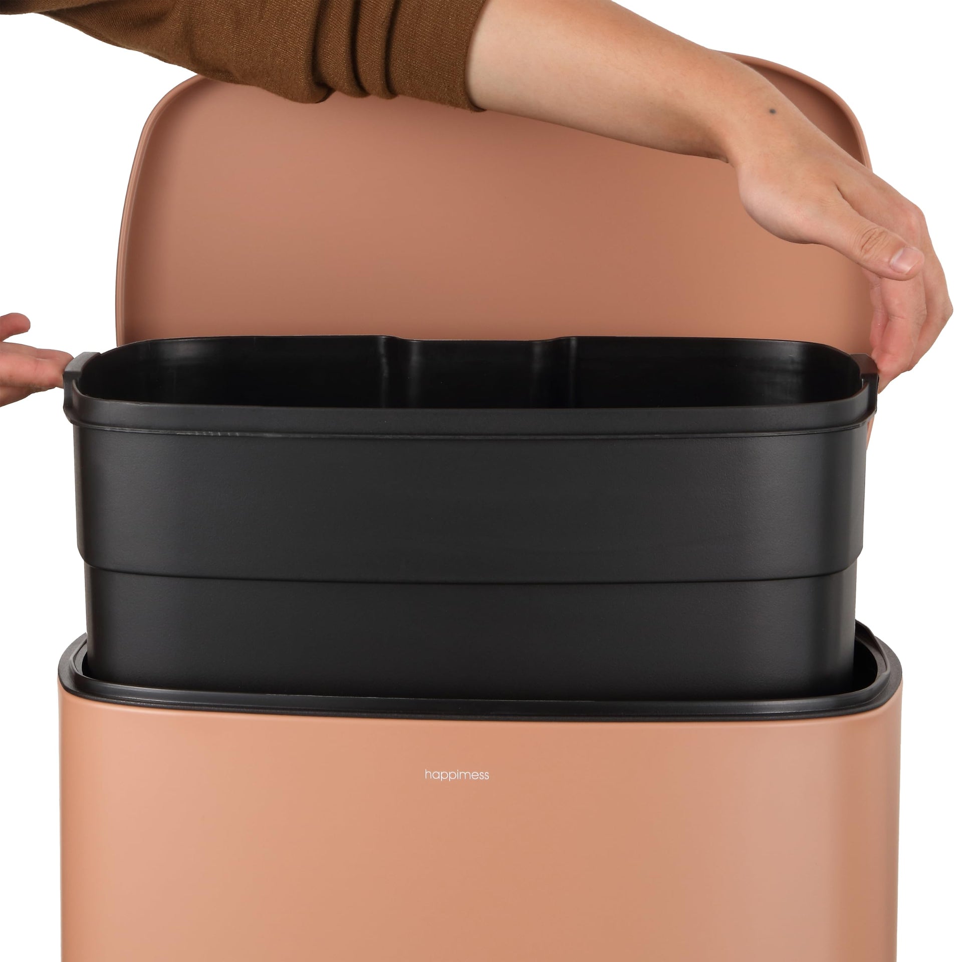 Connor 2 Piece Iron Trash Can (2 Count)