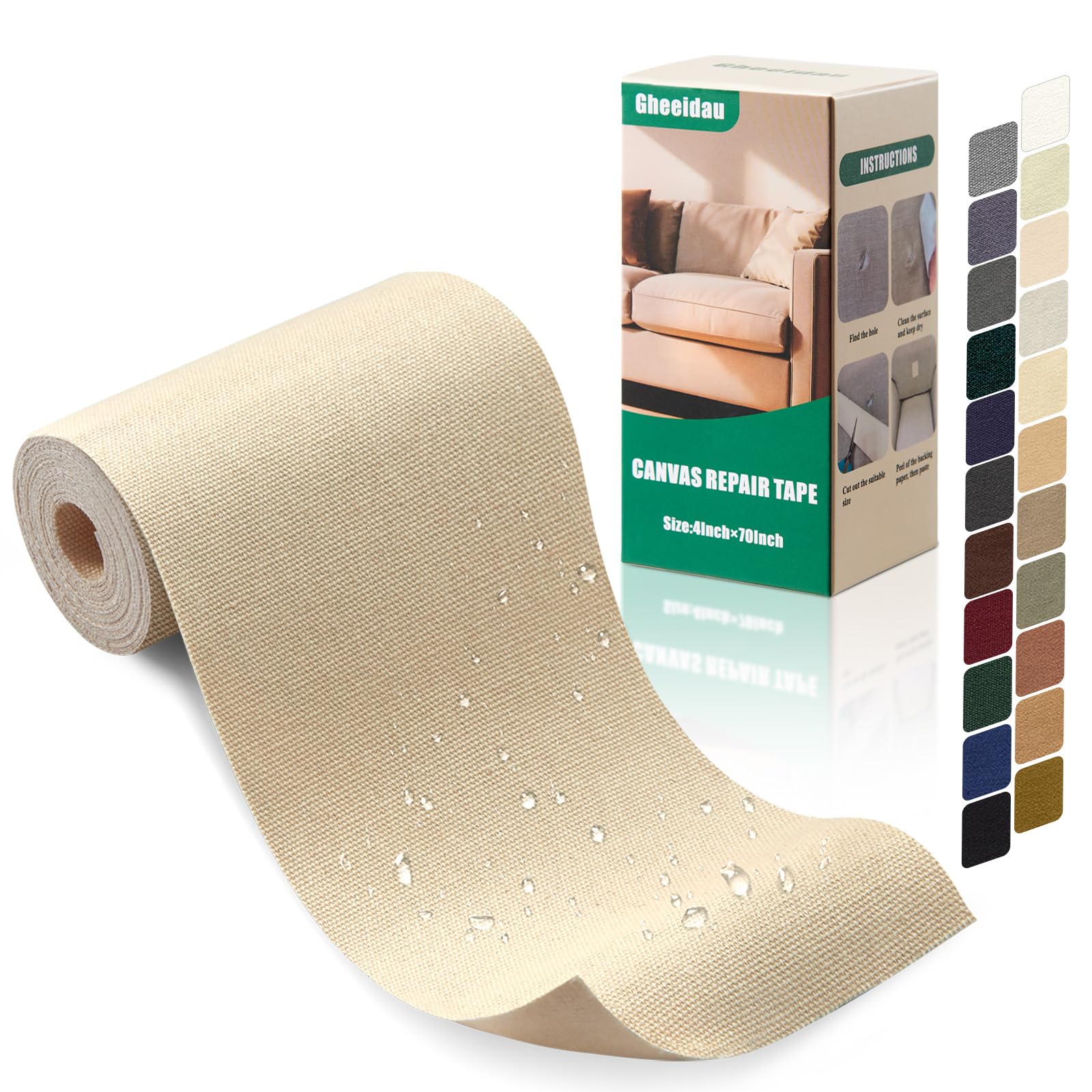 Canvas Repair Tape 4×70 Inch Waterproof Self