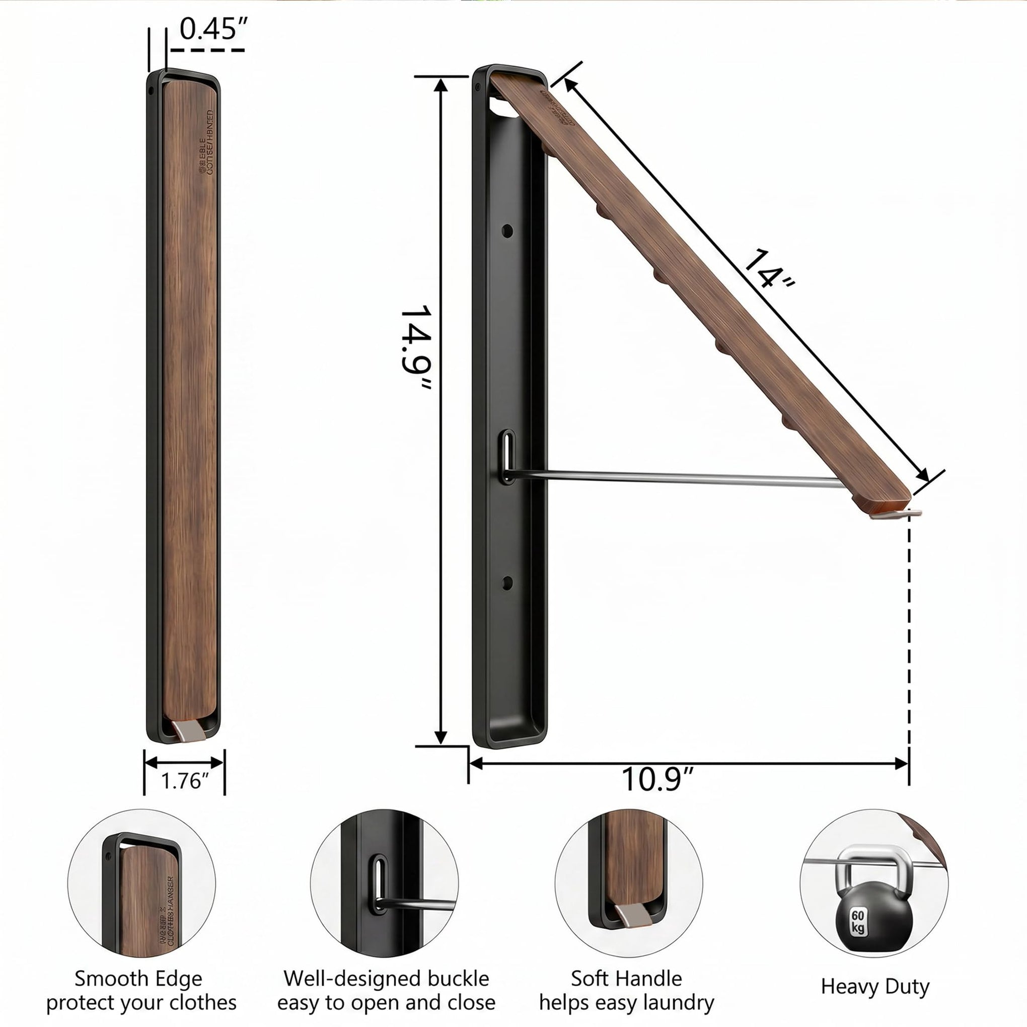 Clothes Drying Rack Wall Mounted