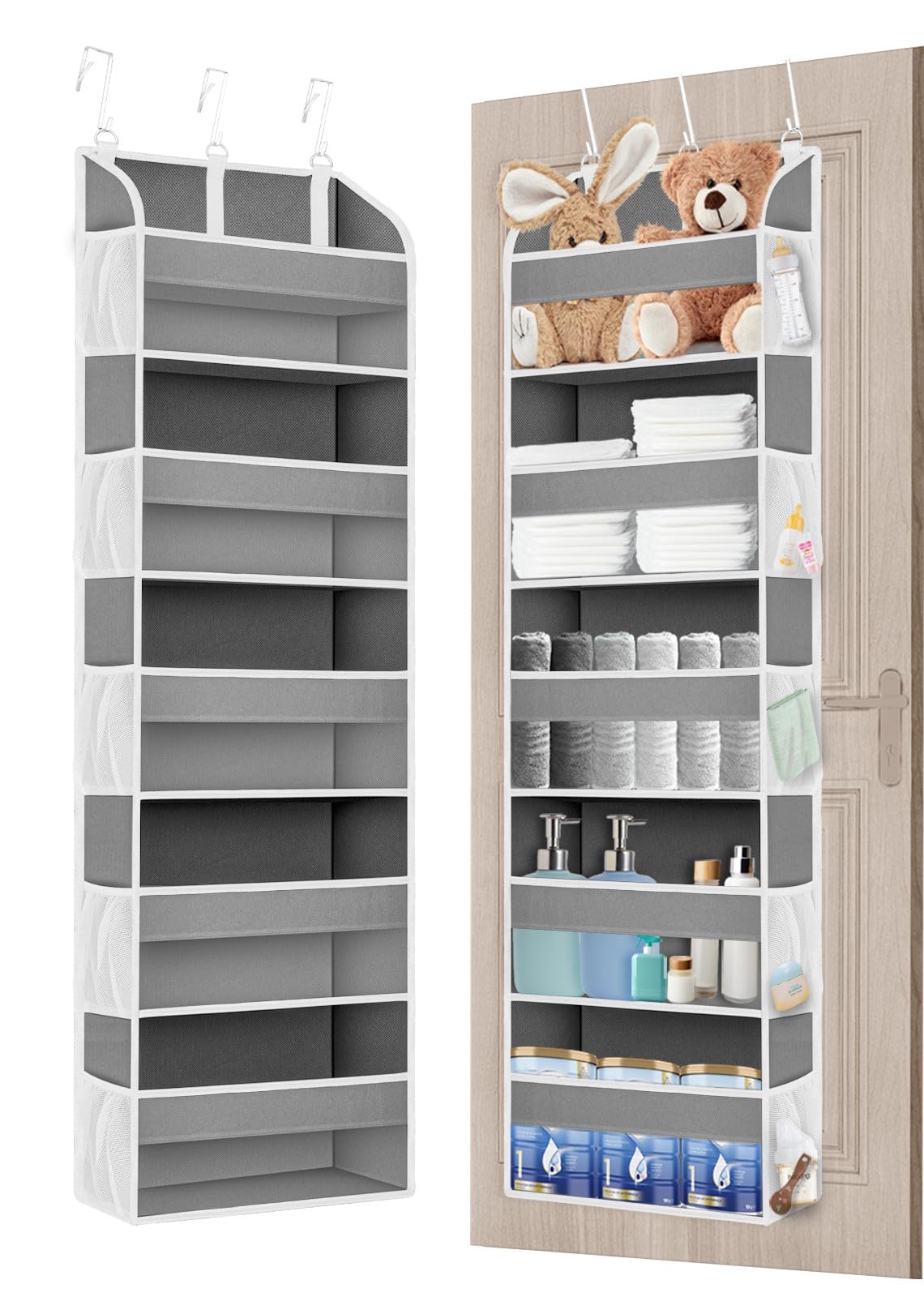 1 Pack Over The Door Storage Organizer with 5 Large Pockets