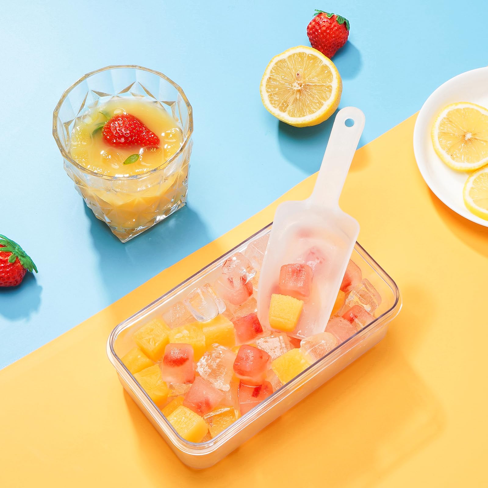 Ice Cube Tray with Lid and Bin