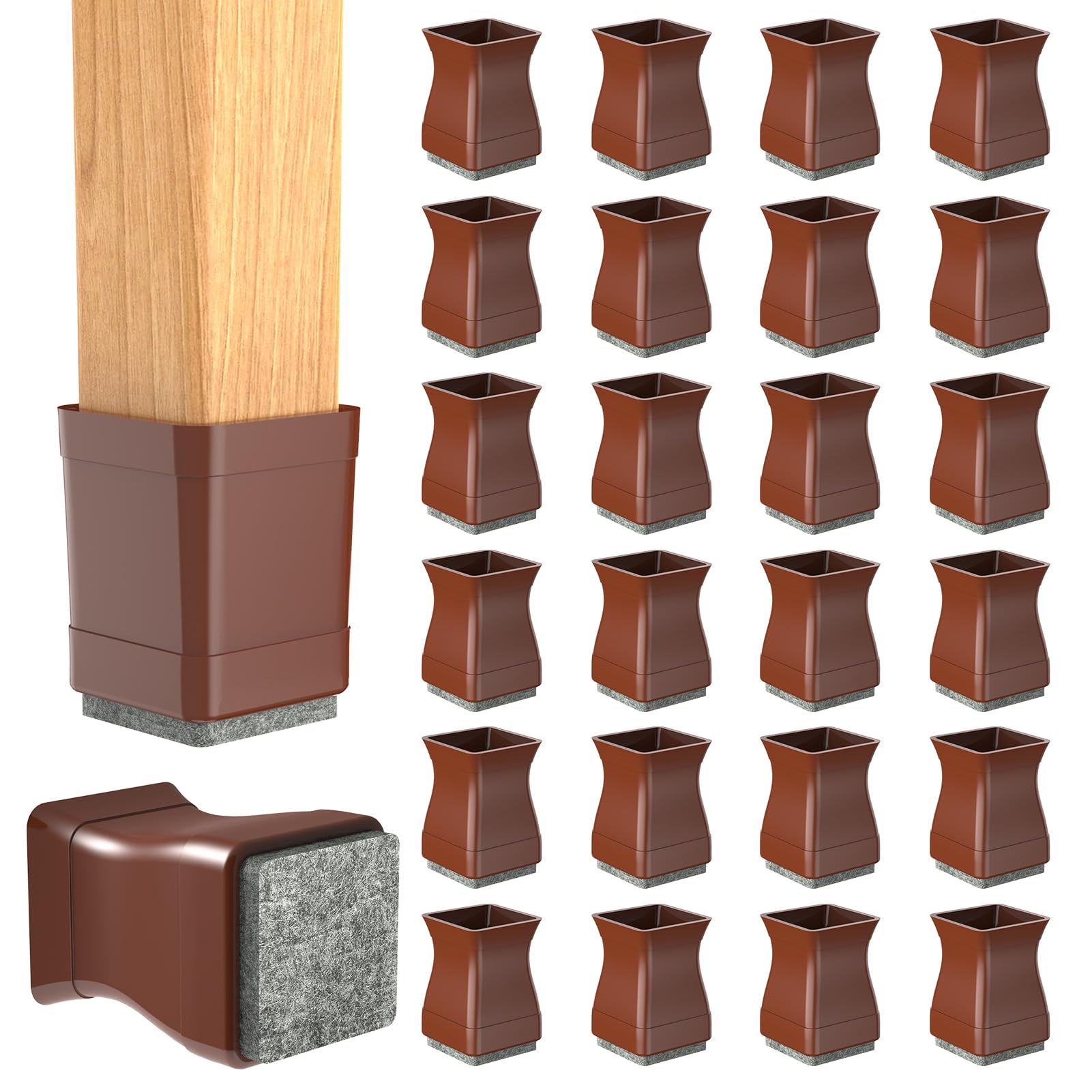 Square Chair Leg Floor Protectors