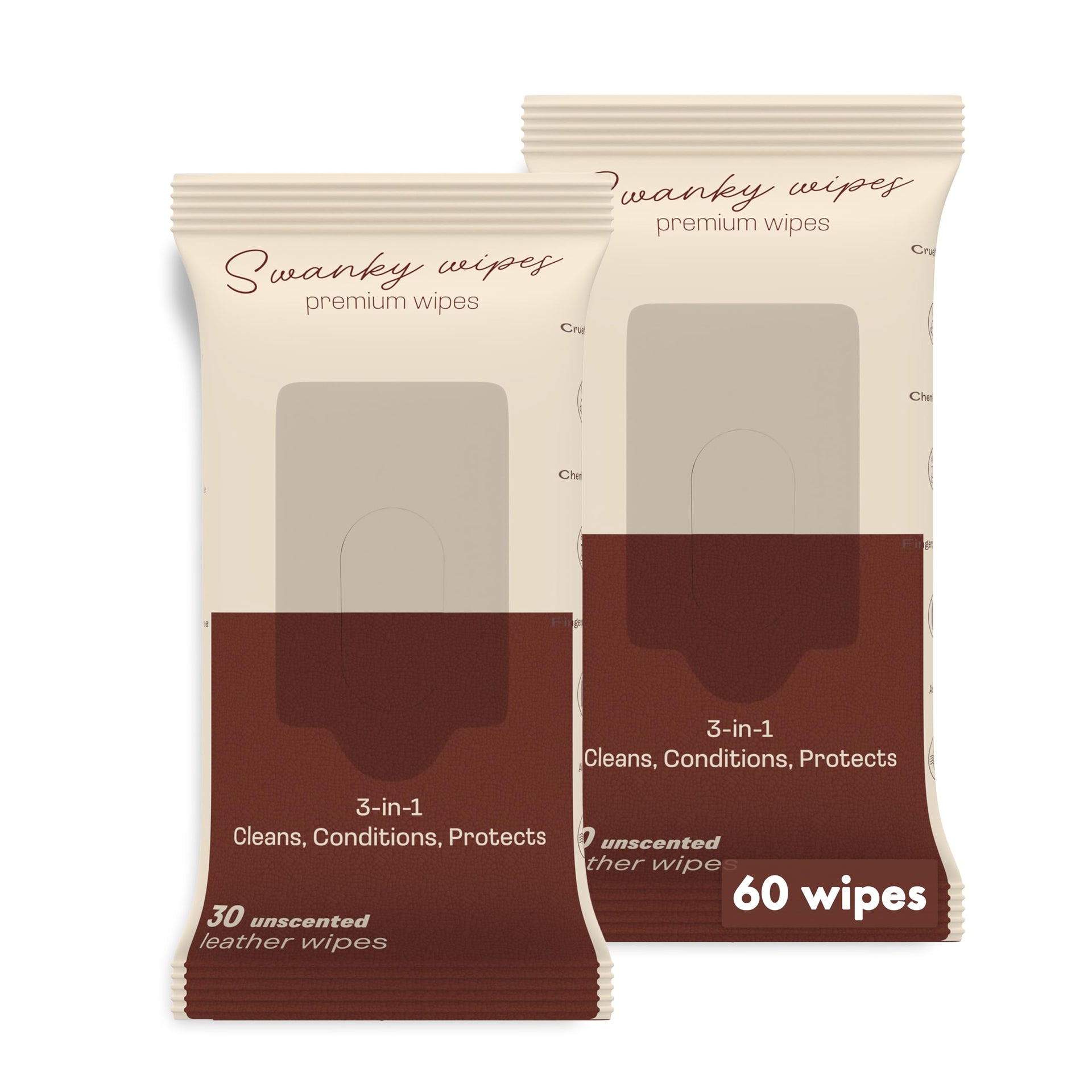 Swanky Leather Wipes (60 Count)