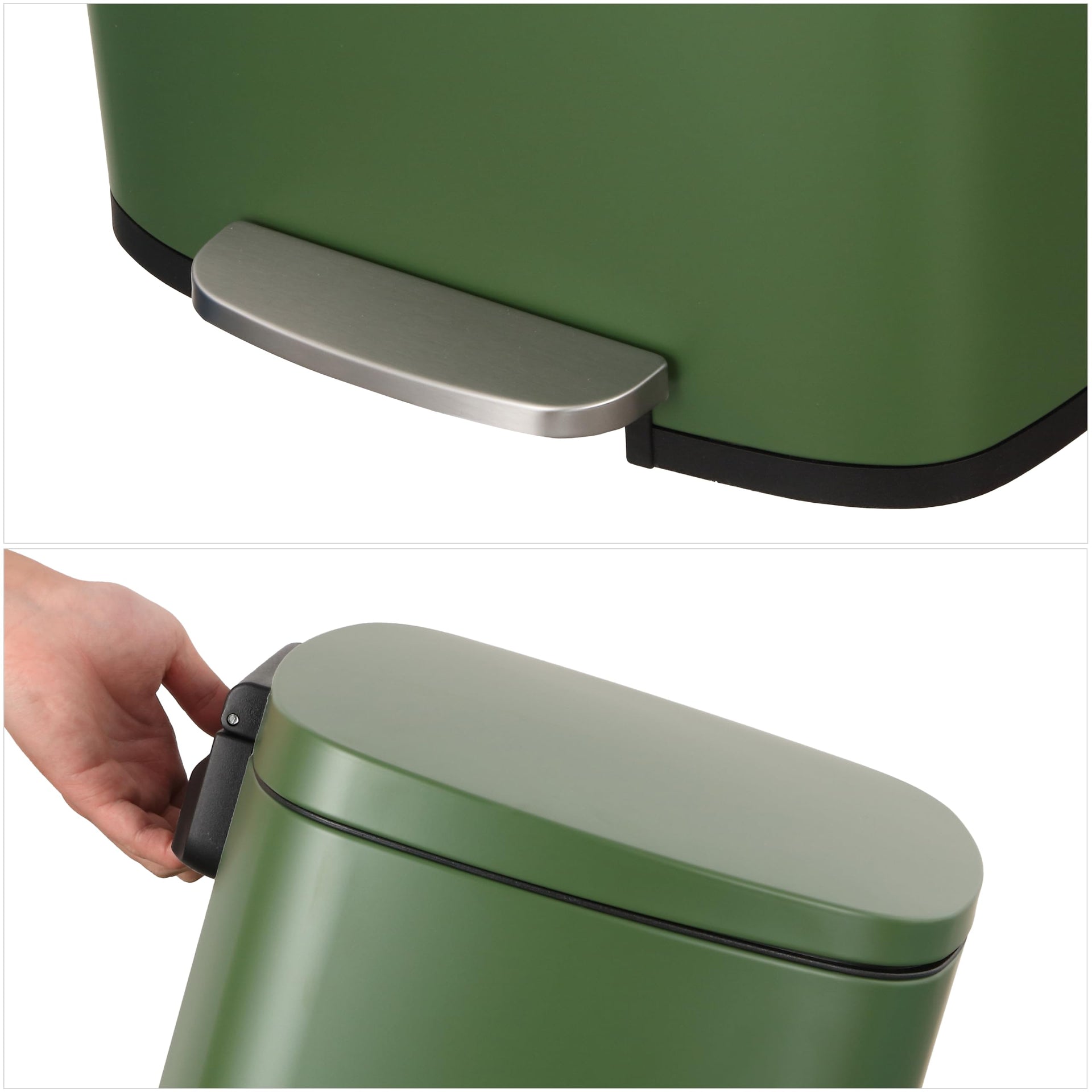 Connor 2 Piece Iron Trash Can (2 Count)