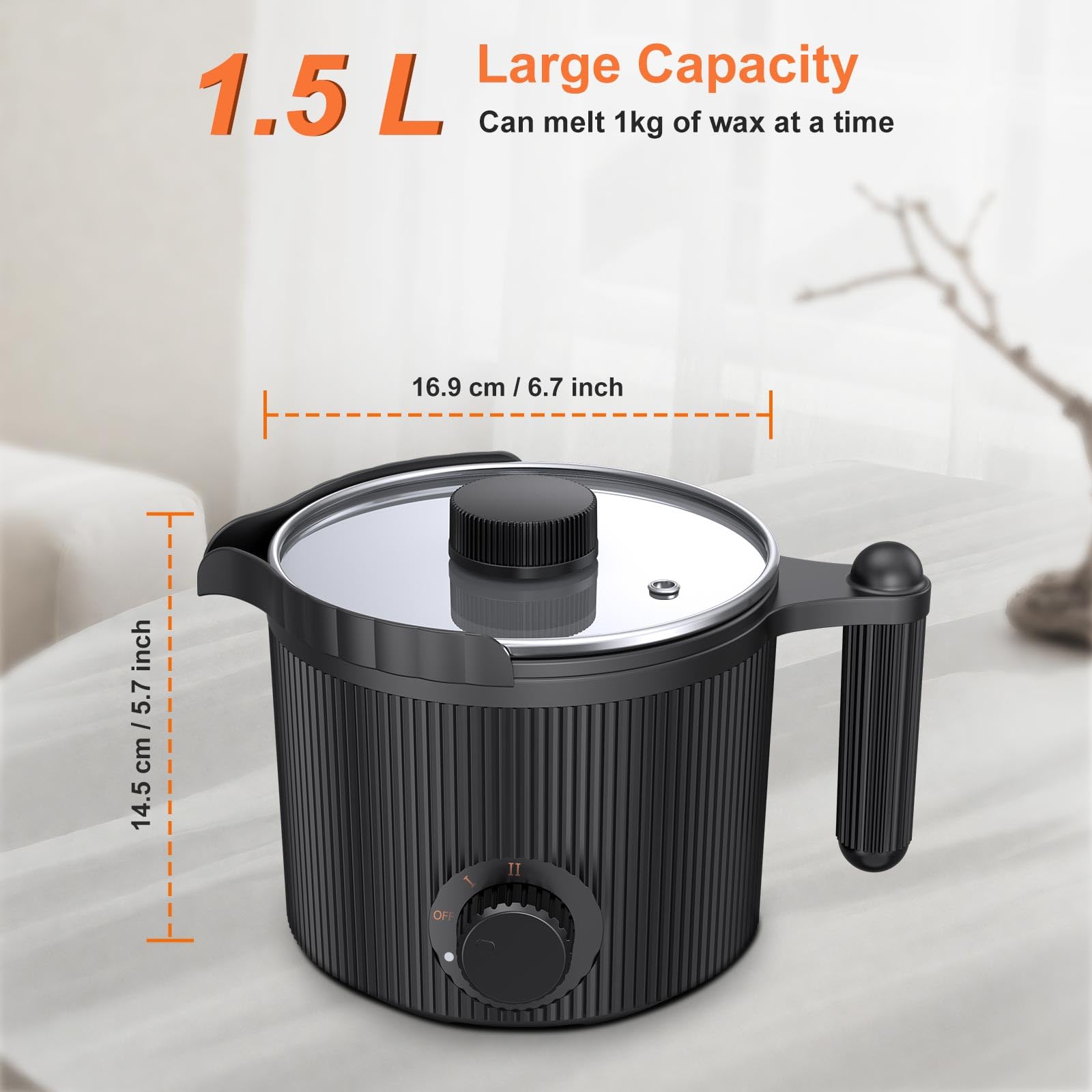 Candle Wax Melter with Pour Spout