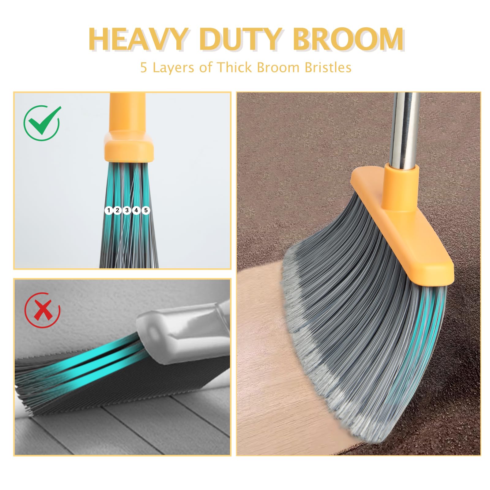 Broom and Dustpan Combo Set
