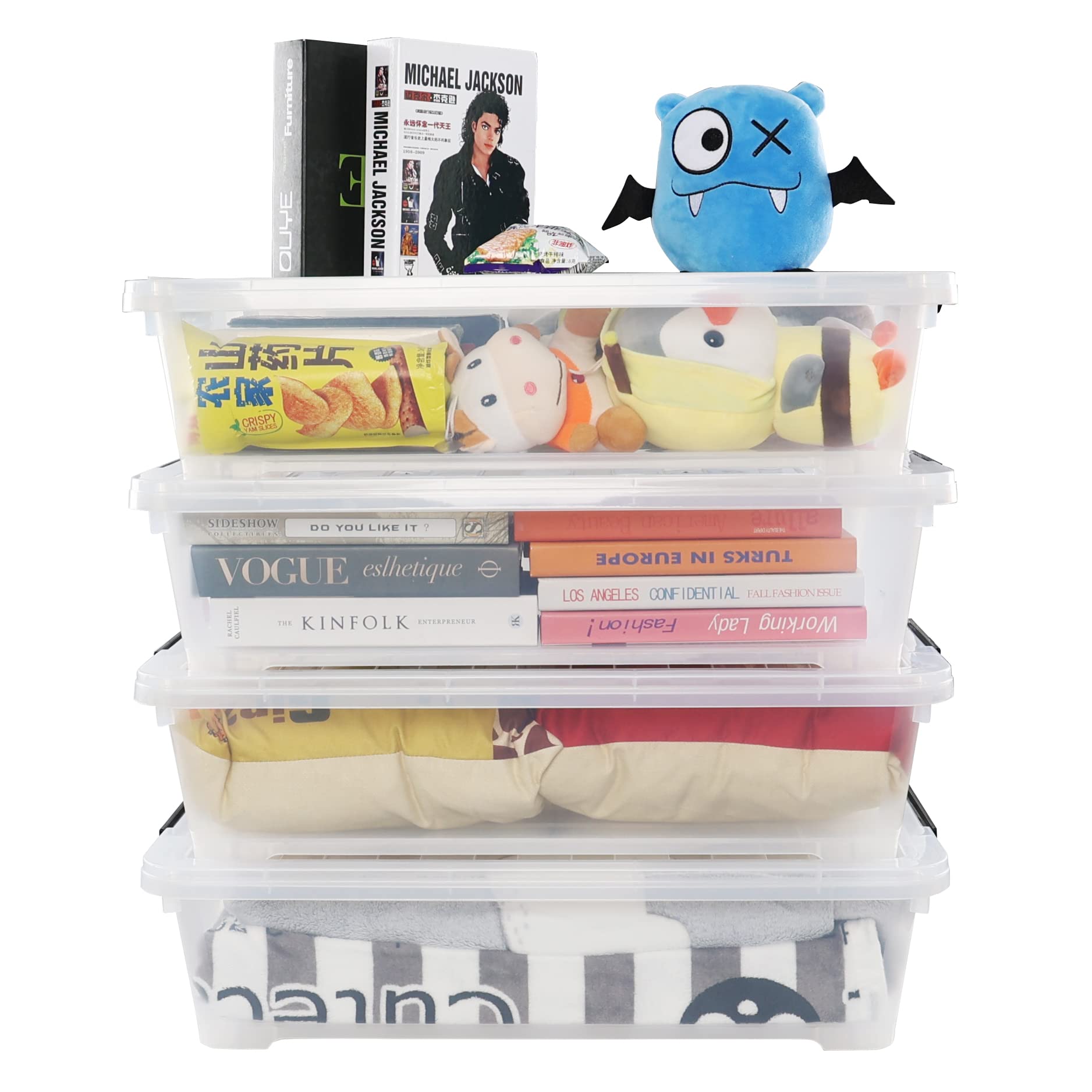 40 Qt Under Bed Box with Wheels (4 Count)