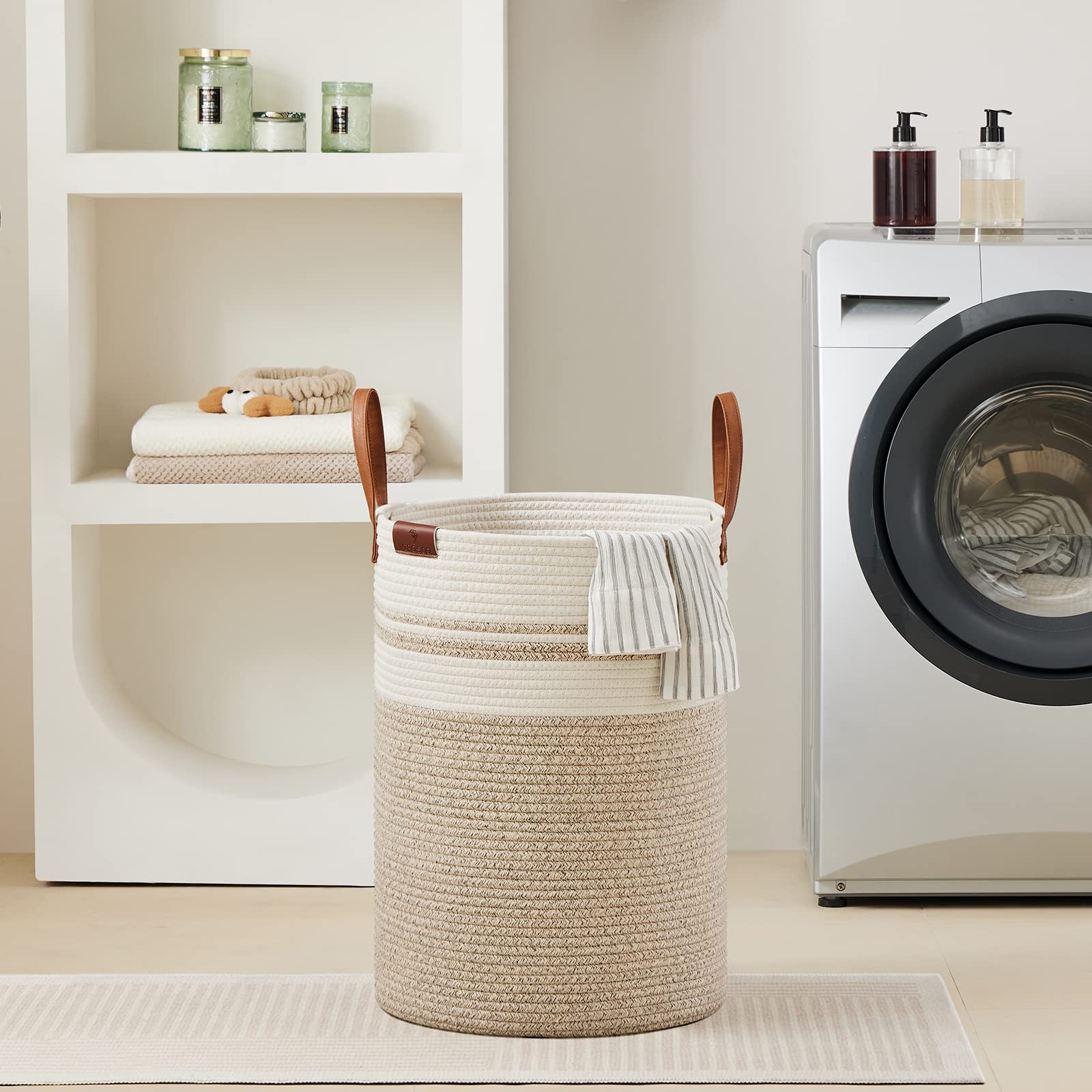 72L Tall Woven Rope Laundry Hamper (2434.6096 Fl Oz) - ModHome Supplies