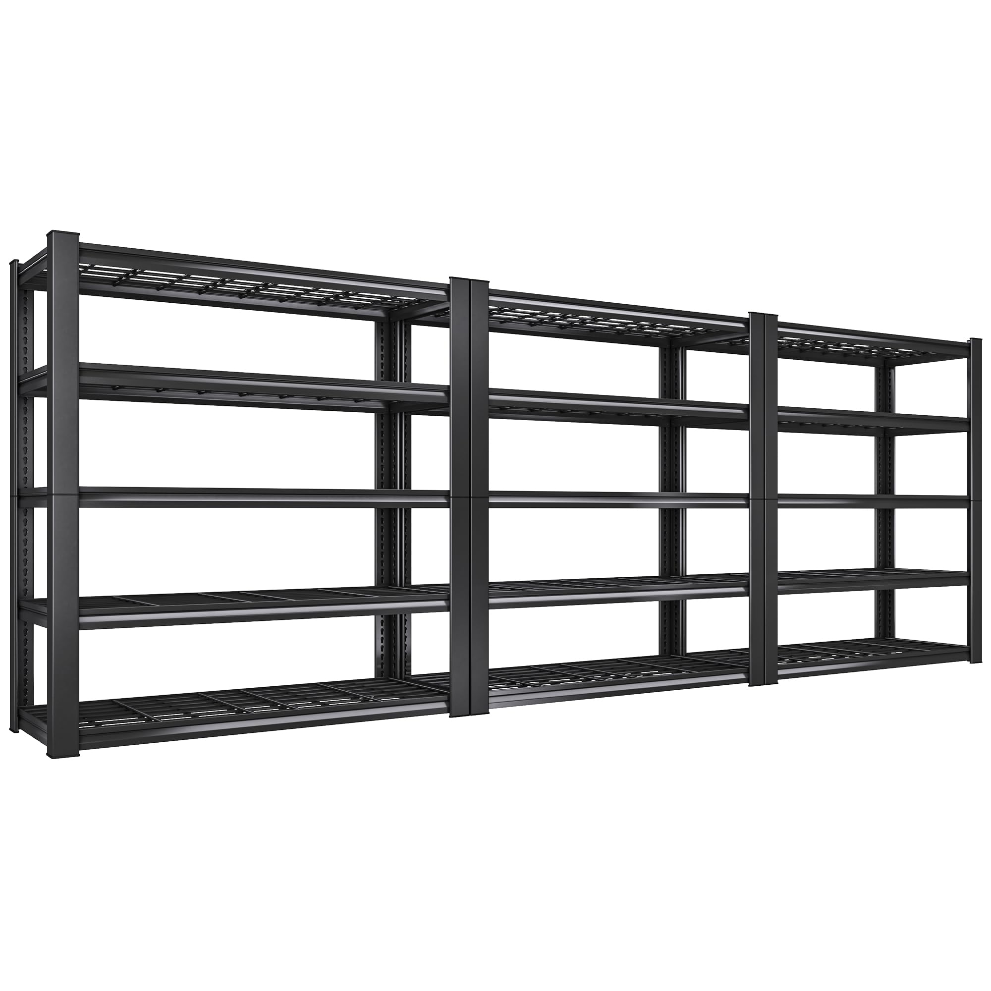 3010LBS Storage Shelves 72" H Garage Shelving Heavy Duty Metal Shelving 5 Tier Adjustable Metal Shelves for Storage for Kitchen Pantry Warehouse Basement 72" H x 35.5" W x 16" D (3 Count)