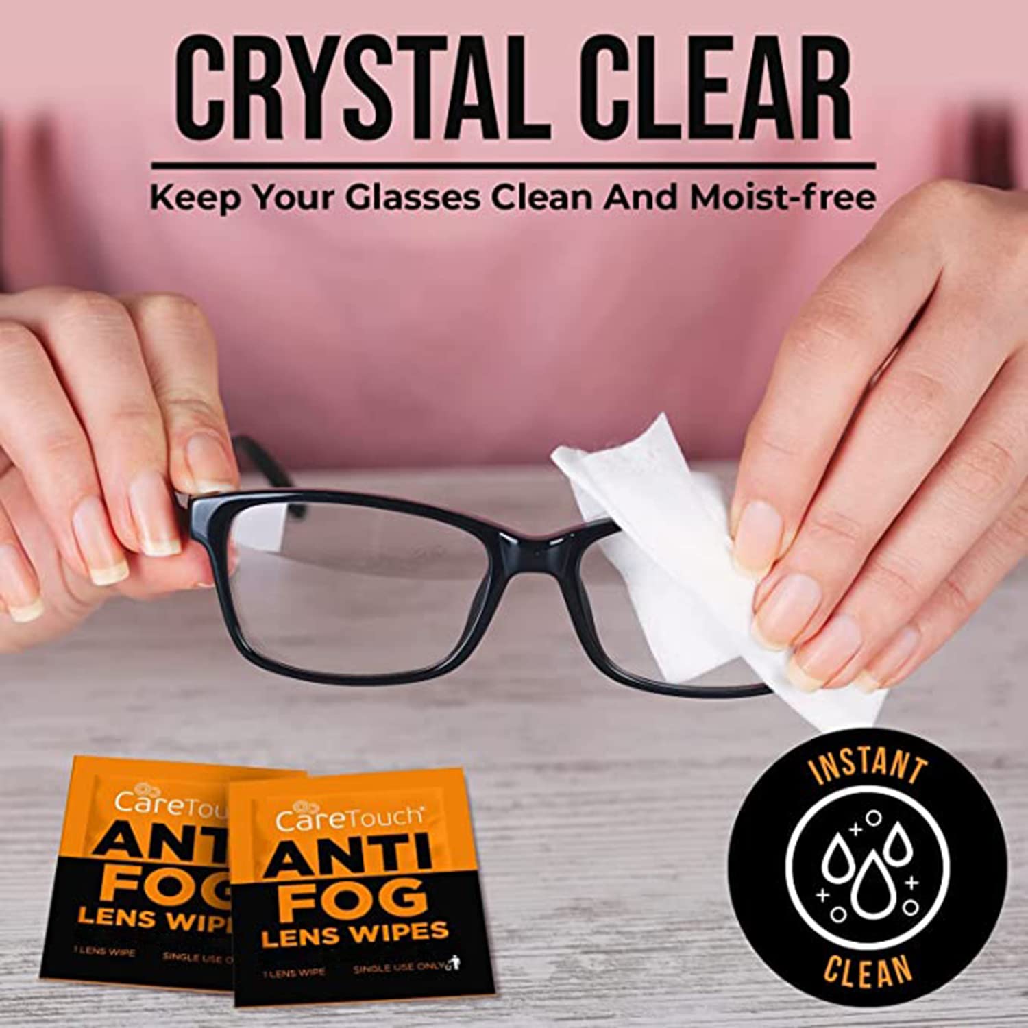 Anti Fog Wipes for Glasses (100 Count)