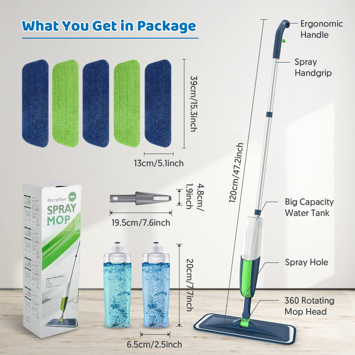 Spray Wet Mops for Floors Cleaning