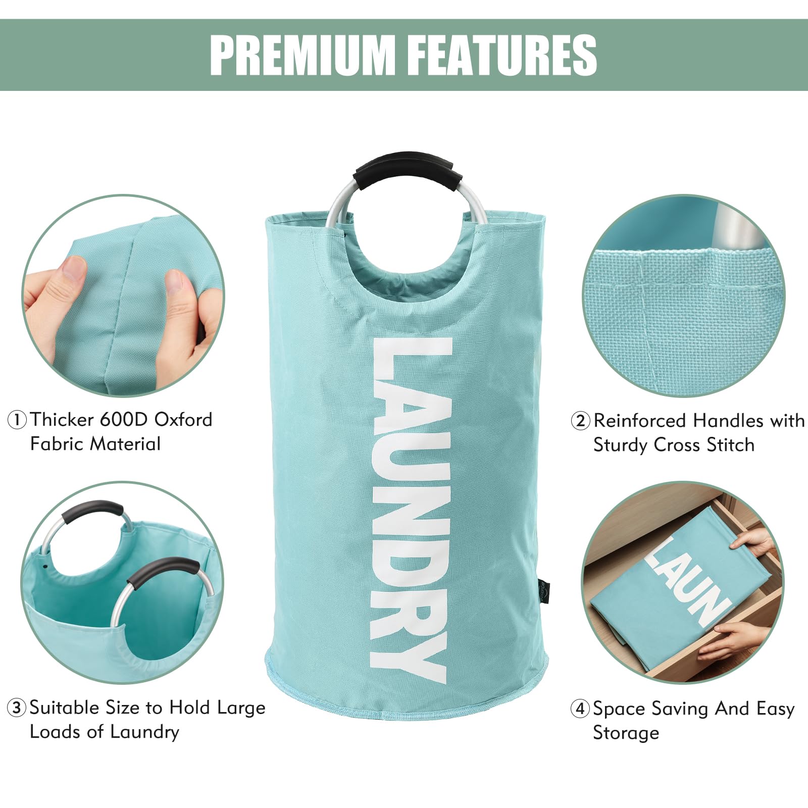 125L X Large Collapsible Washing Laundry Basket Bag - ModHome Supplies