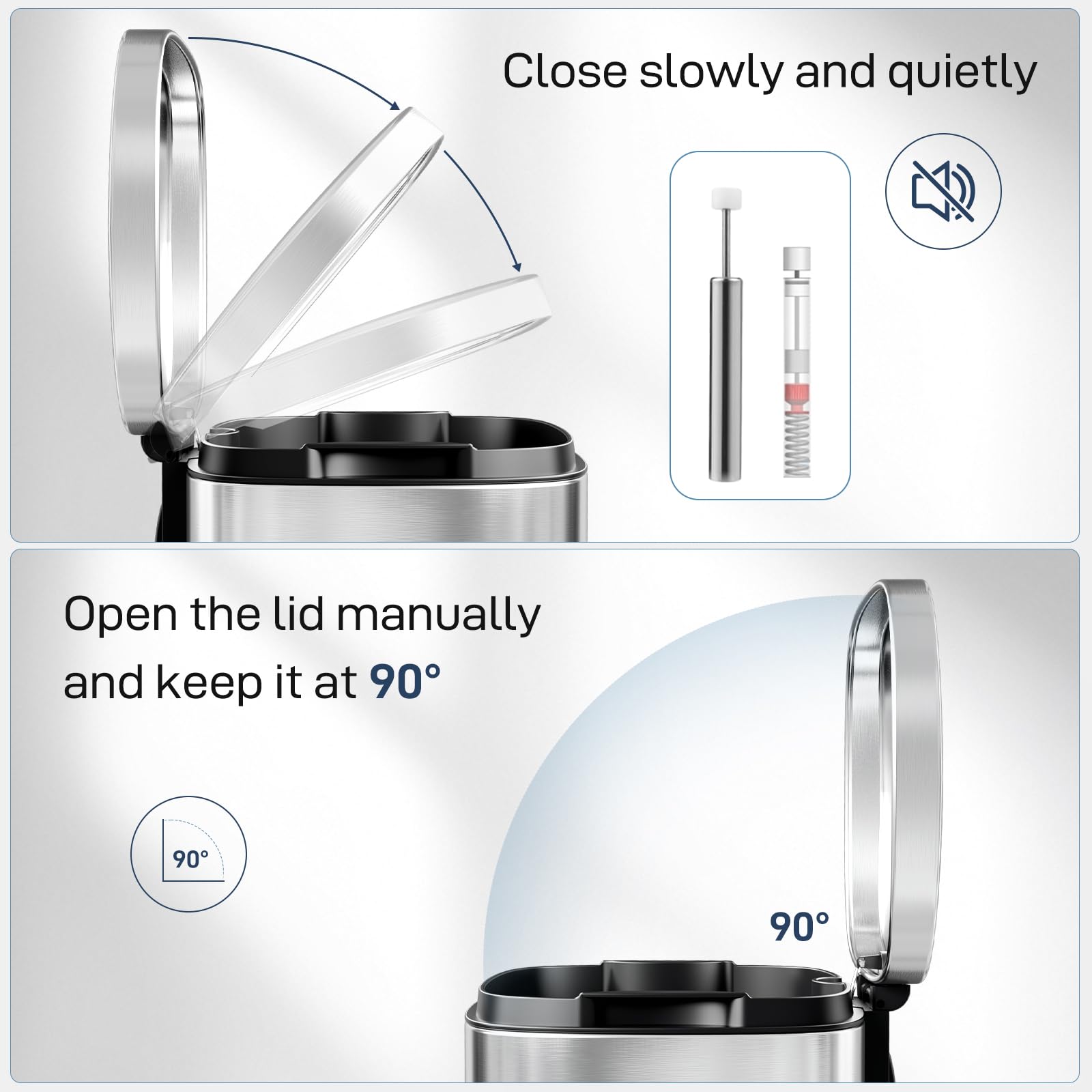 13.2 Gal Step Kitchen Trash Can