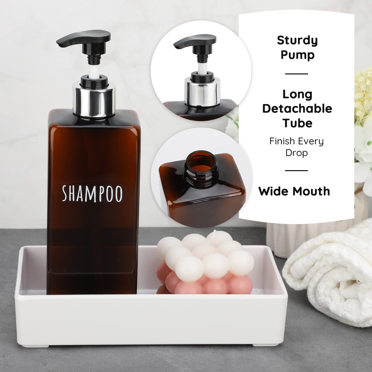 Shampoo and Conditioner Dispenser (3 Count)