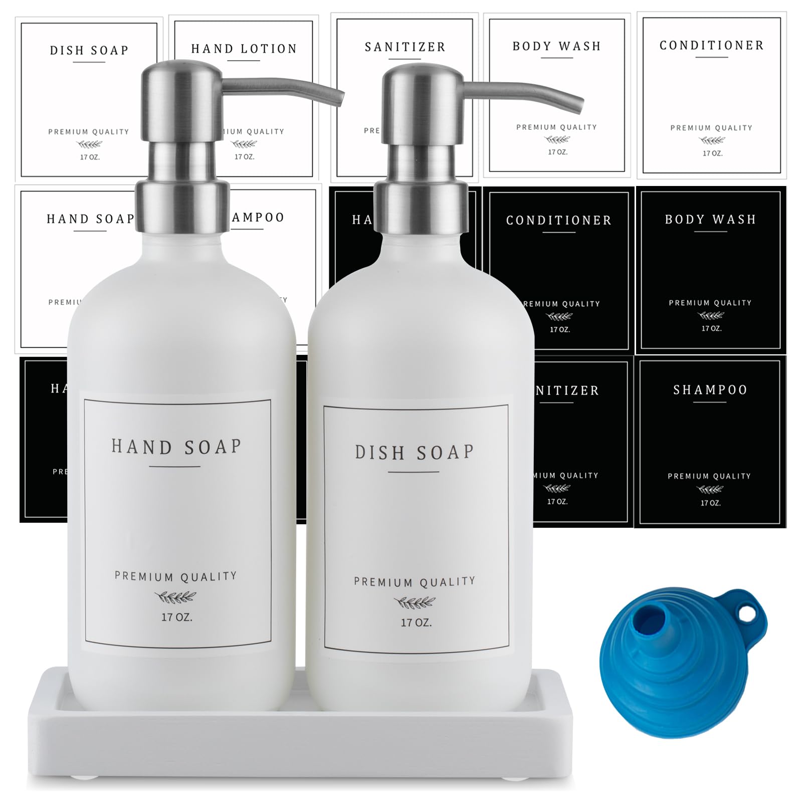 Thick Glass Soap Dispenser (2 Count)