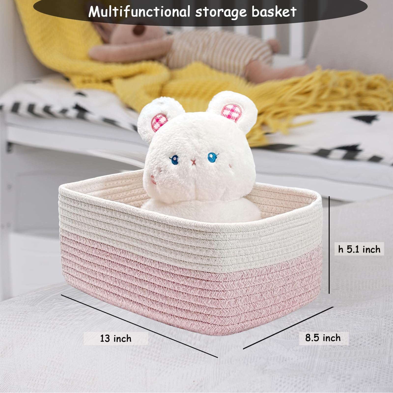 13" x 8.5" x 5.1" Storage Baskets for Organizing (3 Count)