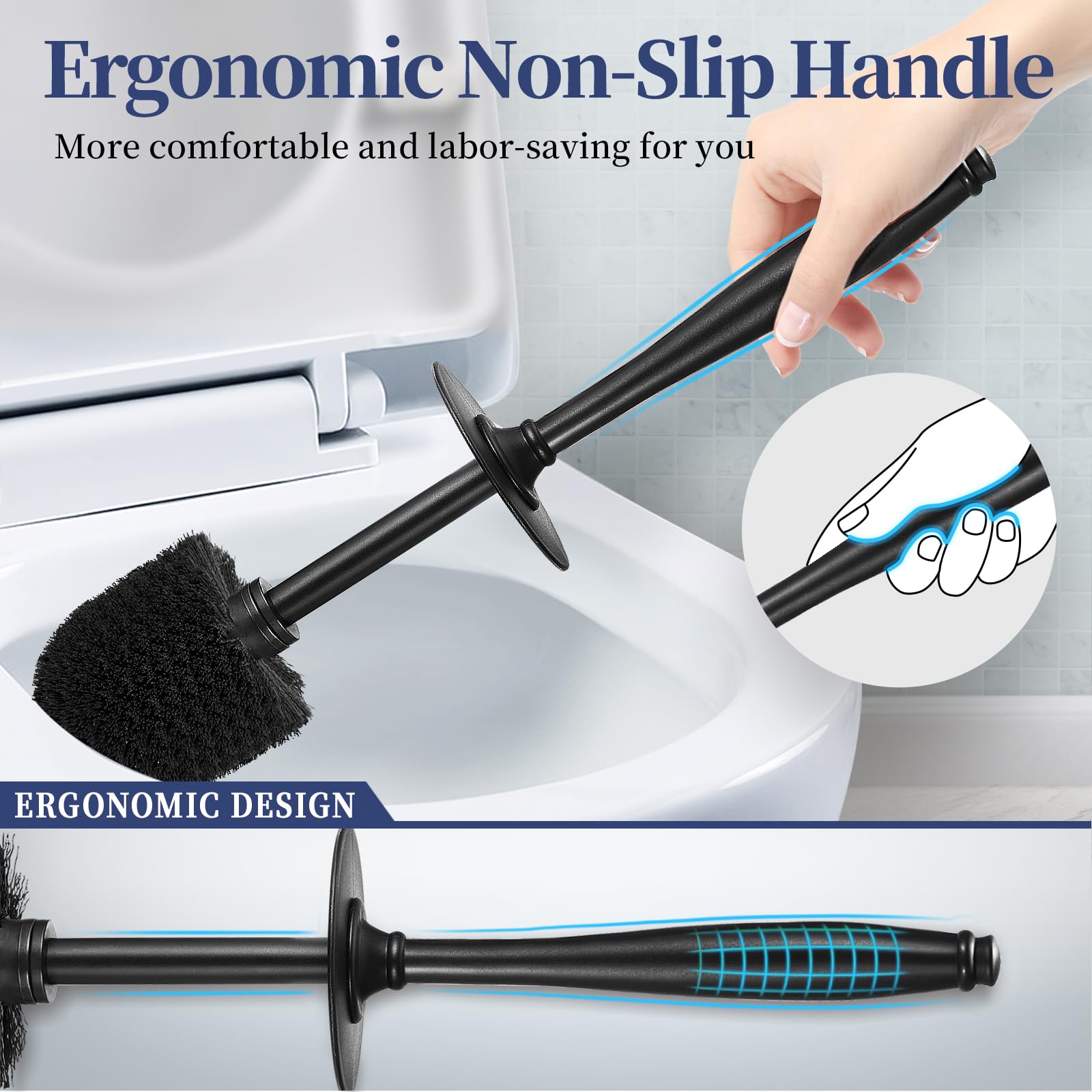 Toilet Bowl Brush Holder Set
