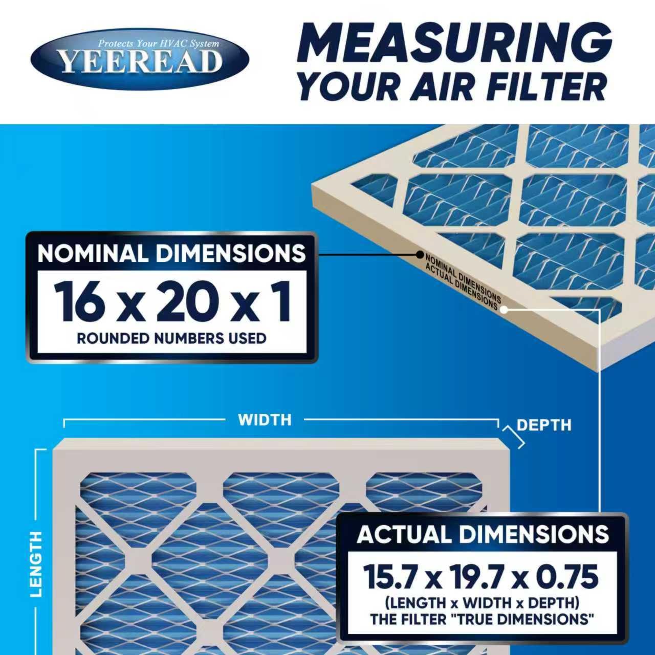 16x20x1 Air Filter (6 Count)