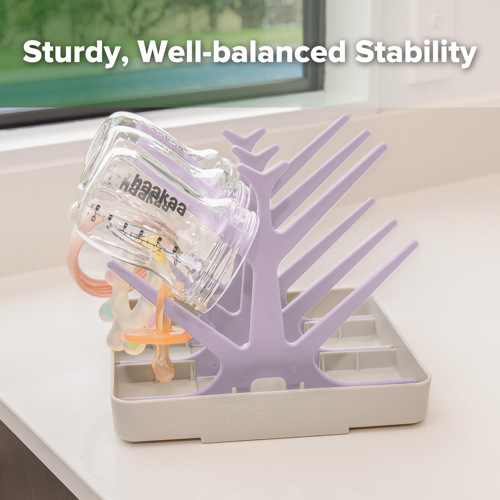 Portable Baby Bottle Drying Rack with Tray