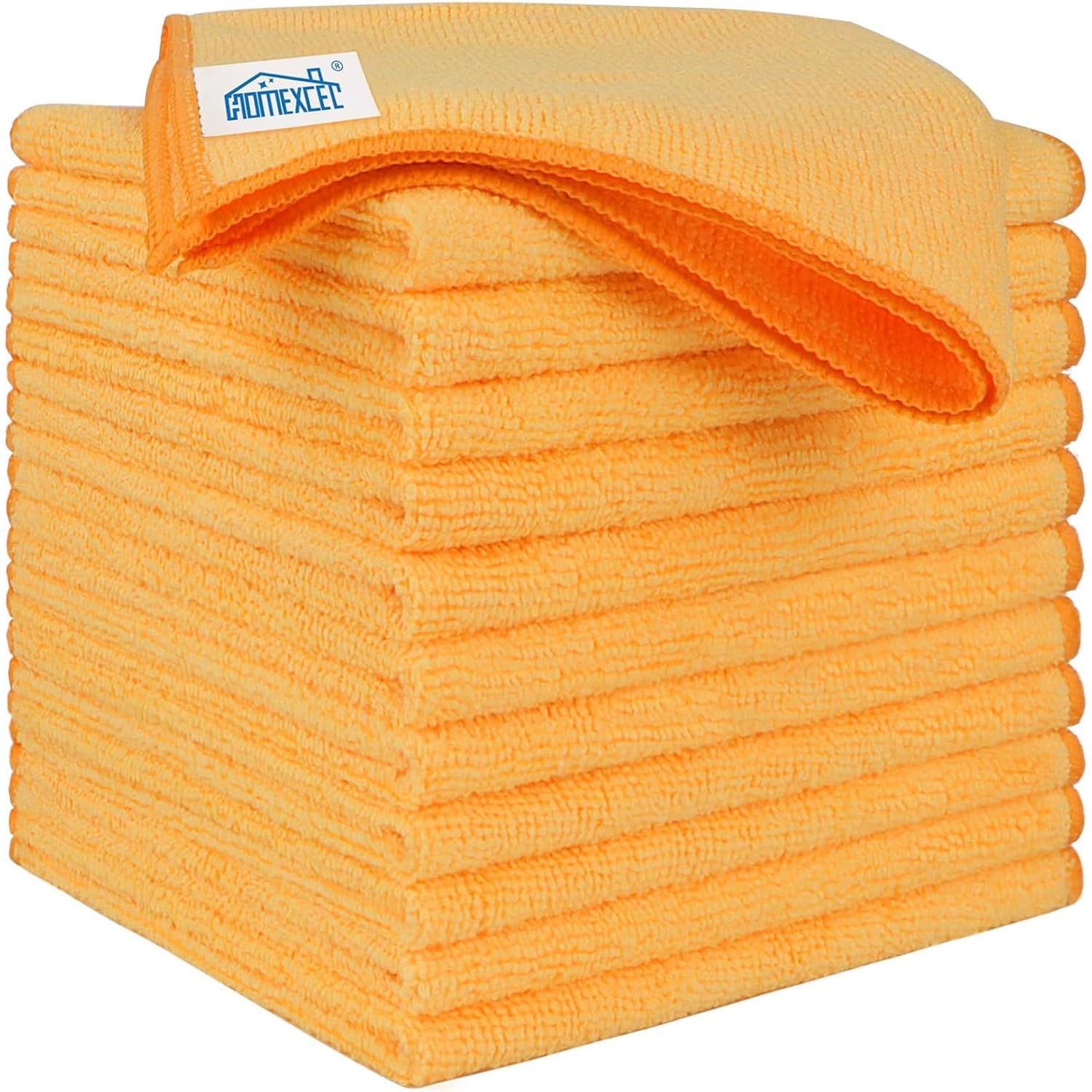 Yellow Microfiber Cleaning Cloths 12 Pack (12 Count)