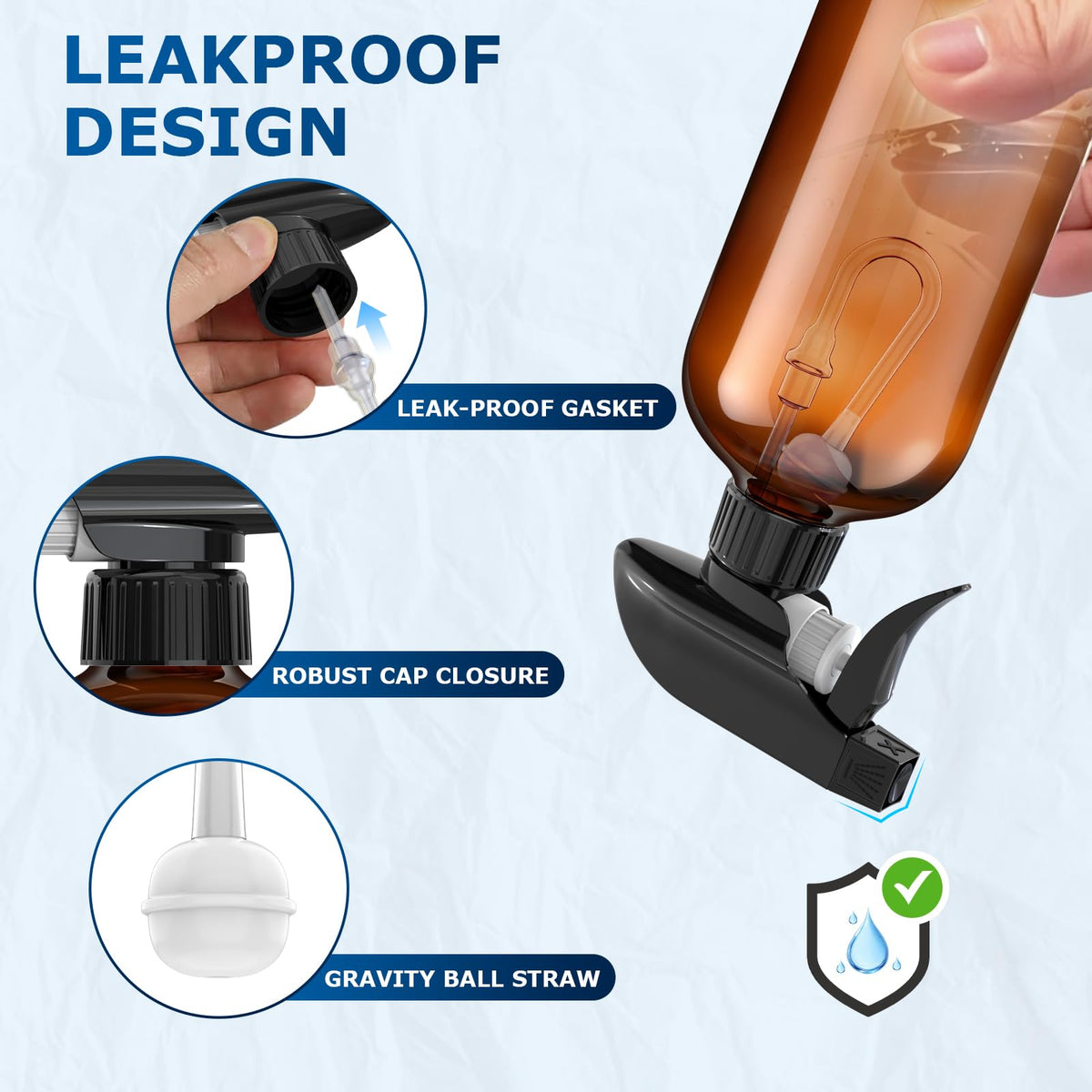 10oz Spray Bottle with Adjustable Nozzle (3 Count)