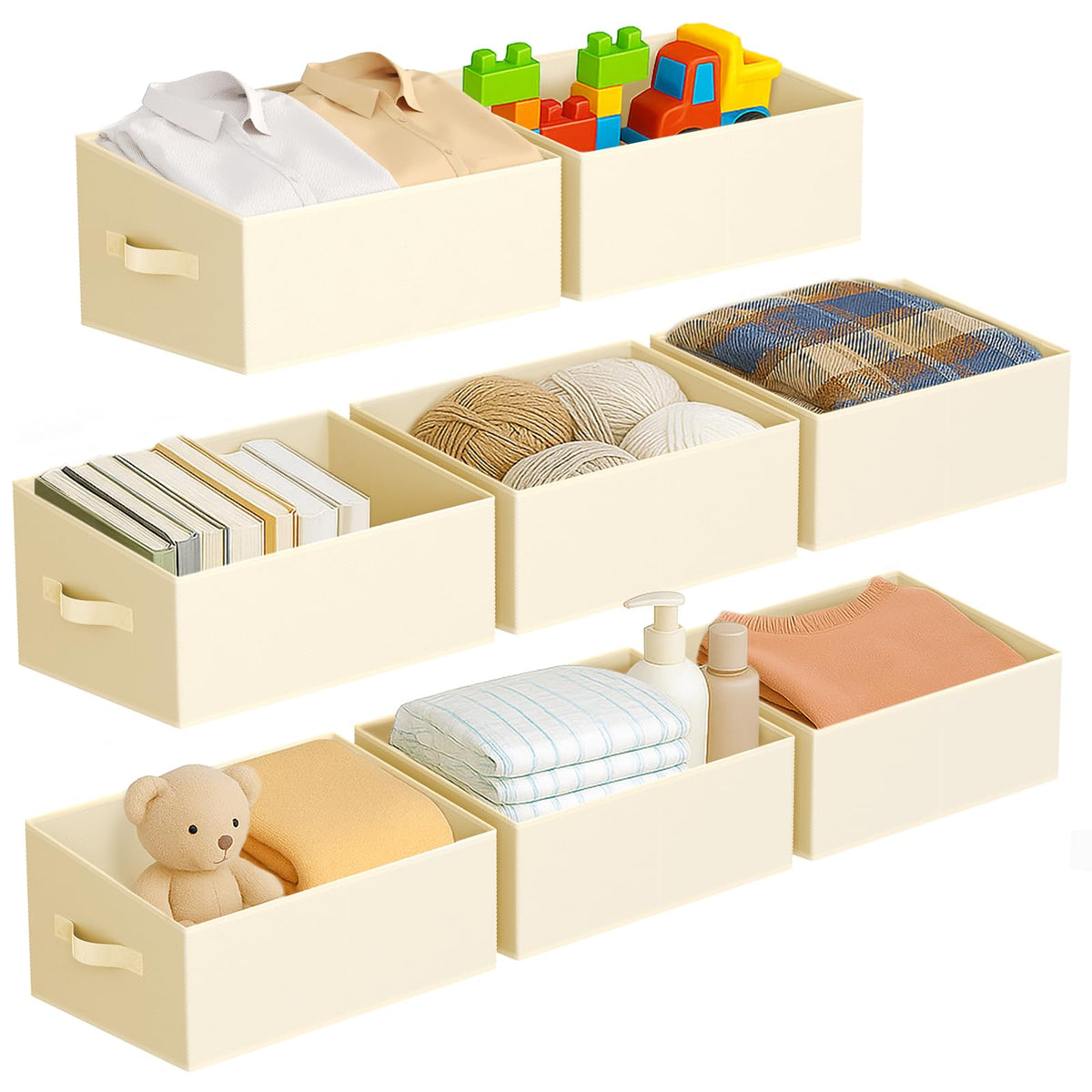 Large Closet Storage Bins 8 Pack (8 Count)