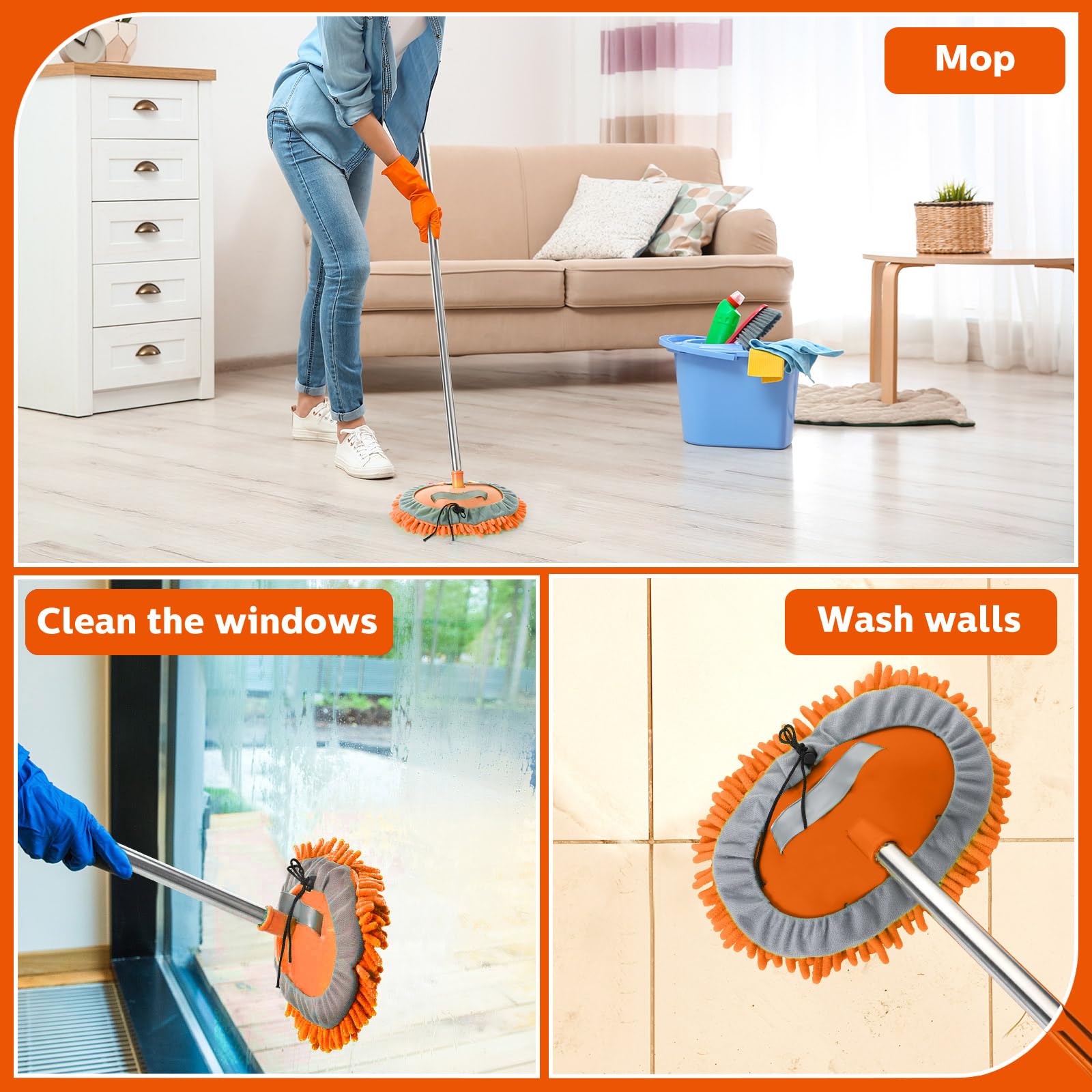 5 Pcs Car Wash Mitt Set (5 Count)